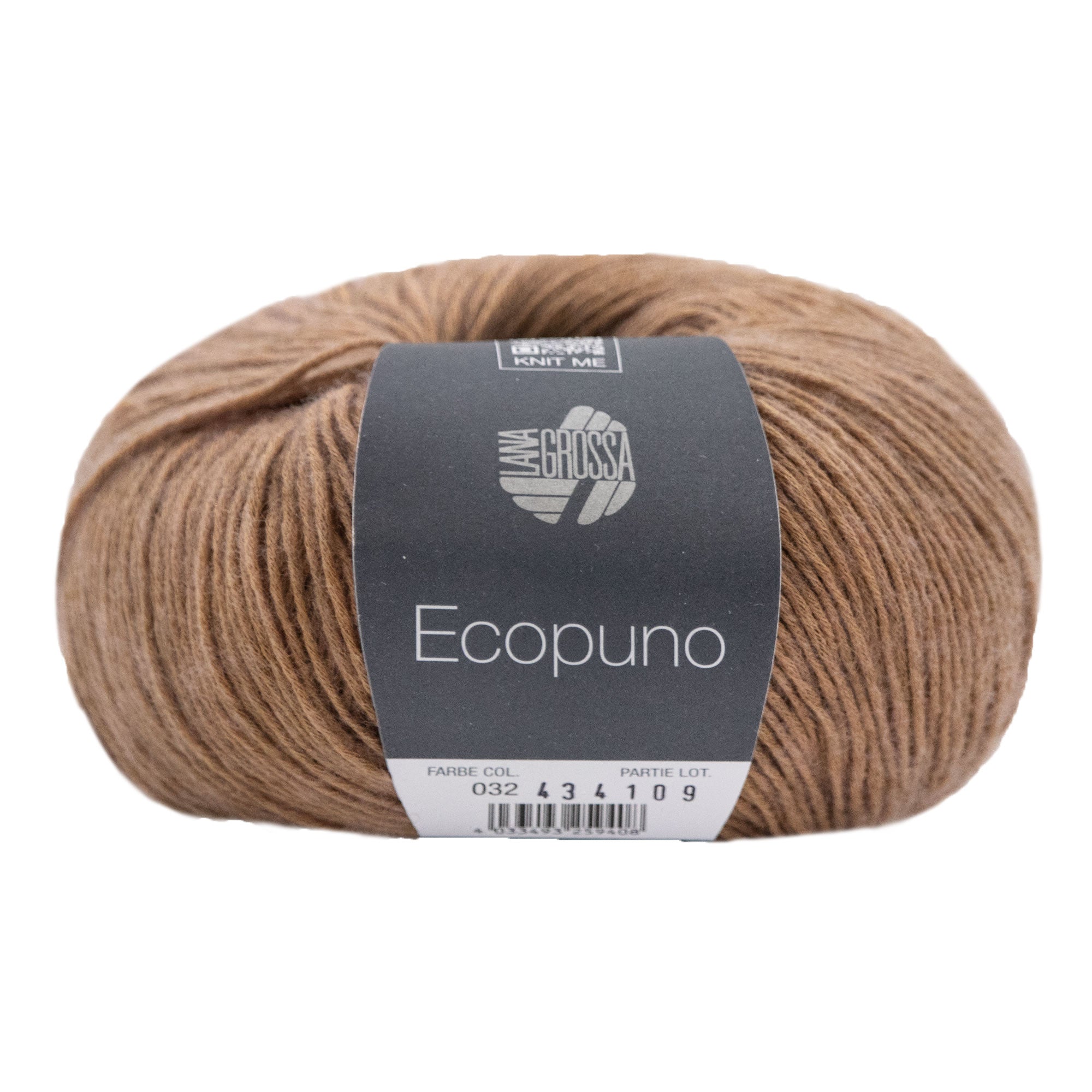Lana Grossa Ecopuno Premium Yarn - 032 Camel: Soft Blend for All Seasons