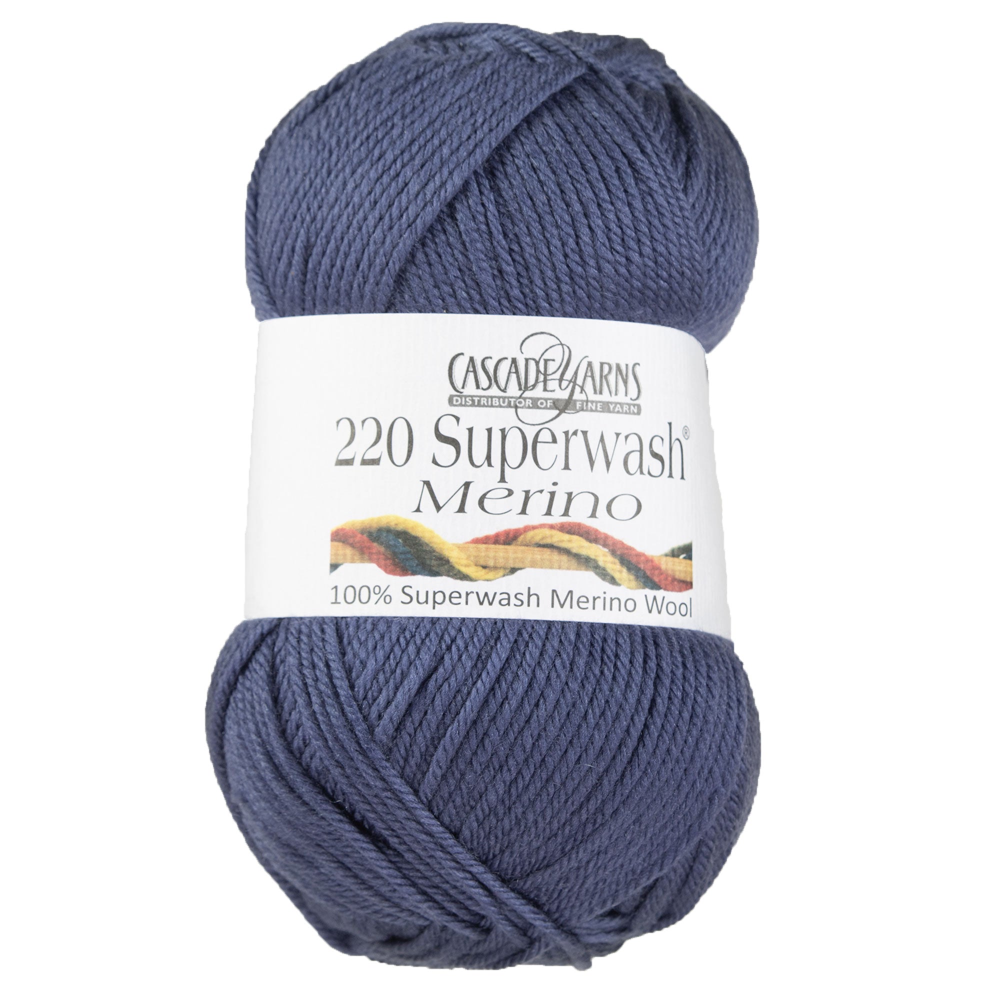 Cascade Yarns 220 Superwash Merino Yarn - Premium 100g Hank in 052 Blue Indigo