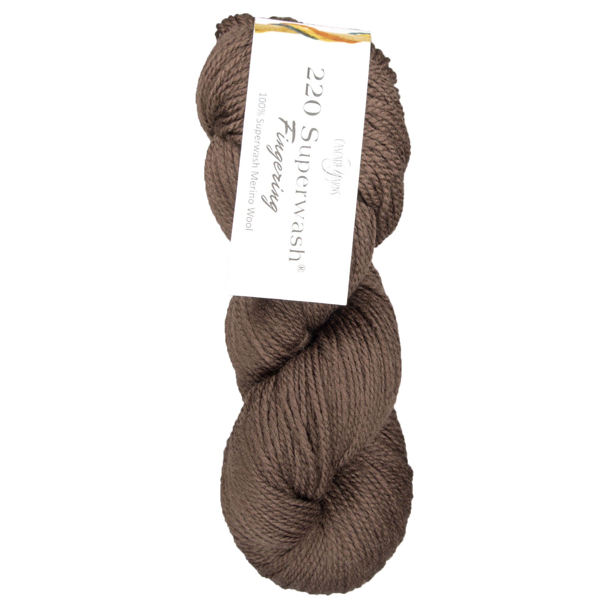 Cascade Yarns 220 Superwash Fingering Yarn - 03 Rich Brown: Ideal for Colorful Fall/Winter Knits