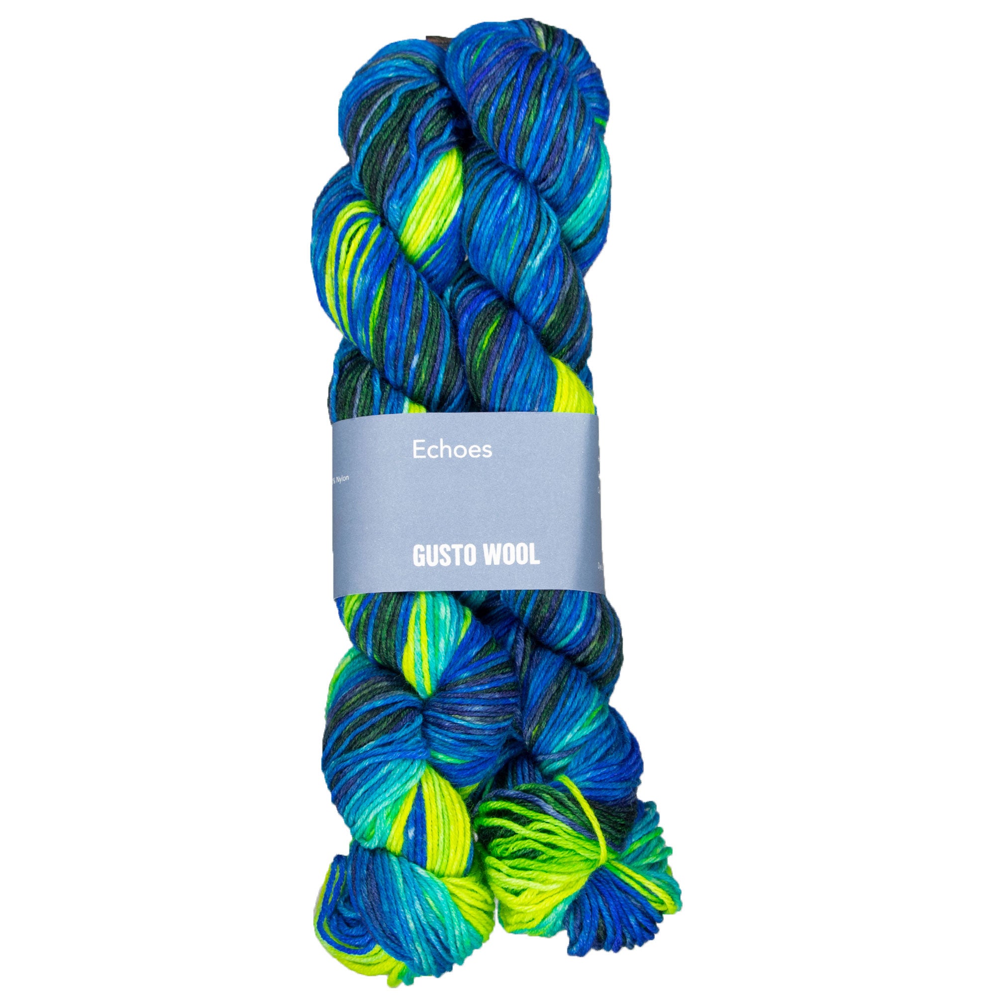 Gusto Wool Echoes Self - Striping Prismatic Sock Yarn - 1504