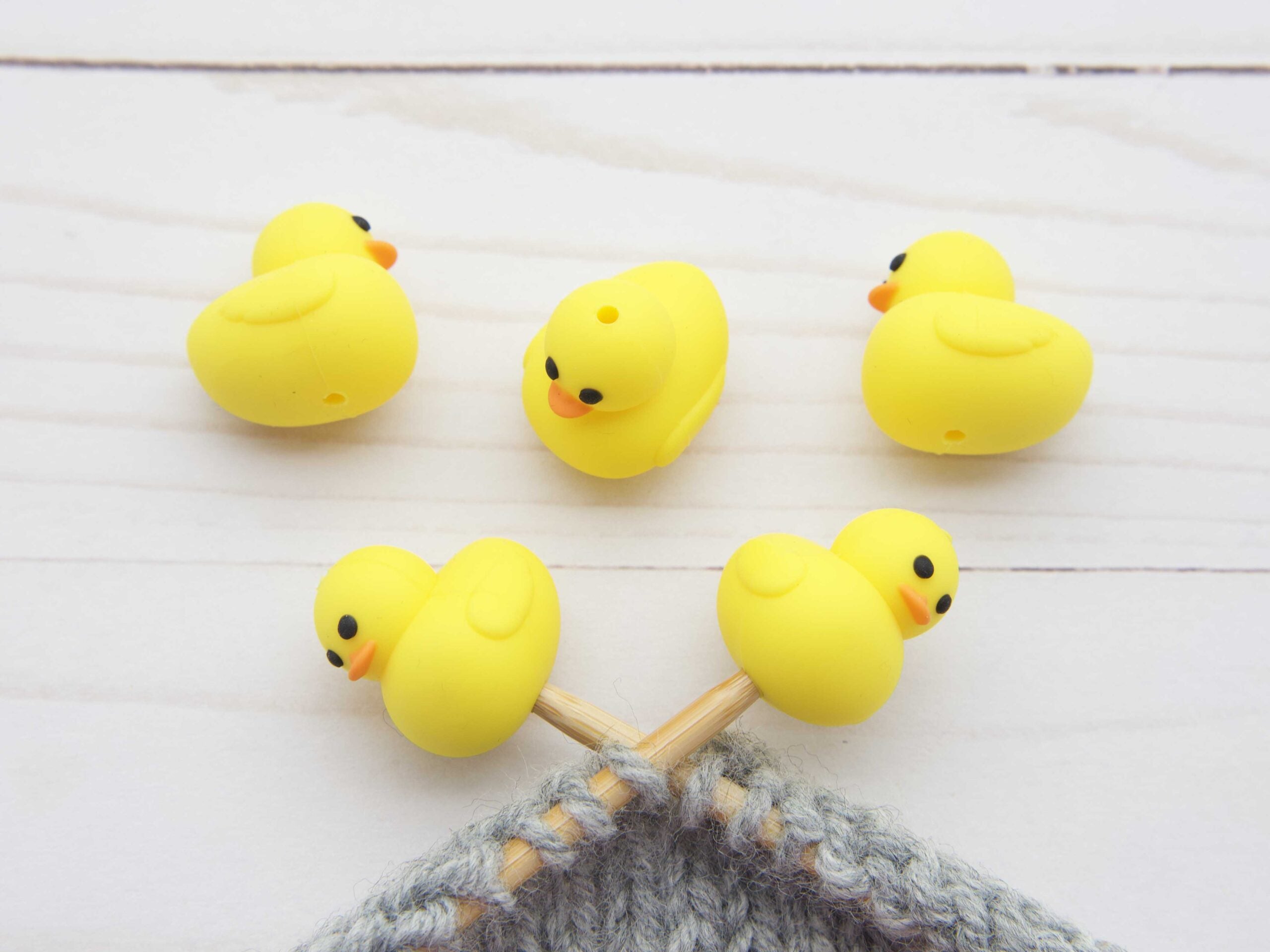 Fox & Pine Stitches Adorable Rubber Ducky Stitch Stoppers/Point Protectors