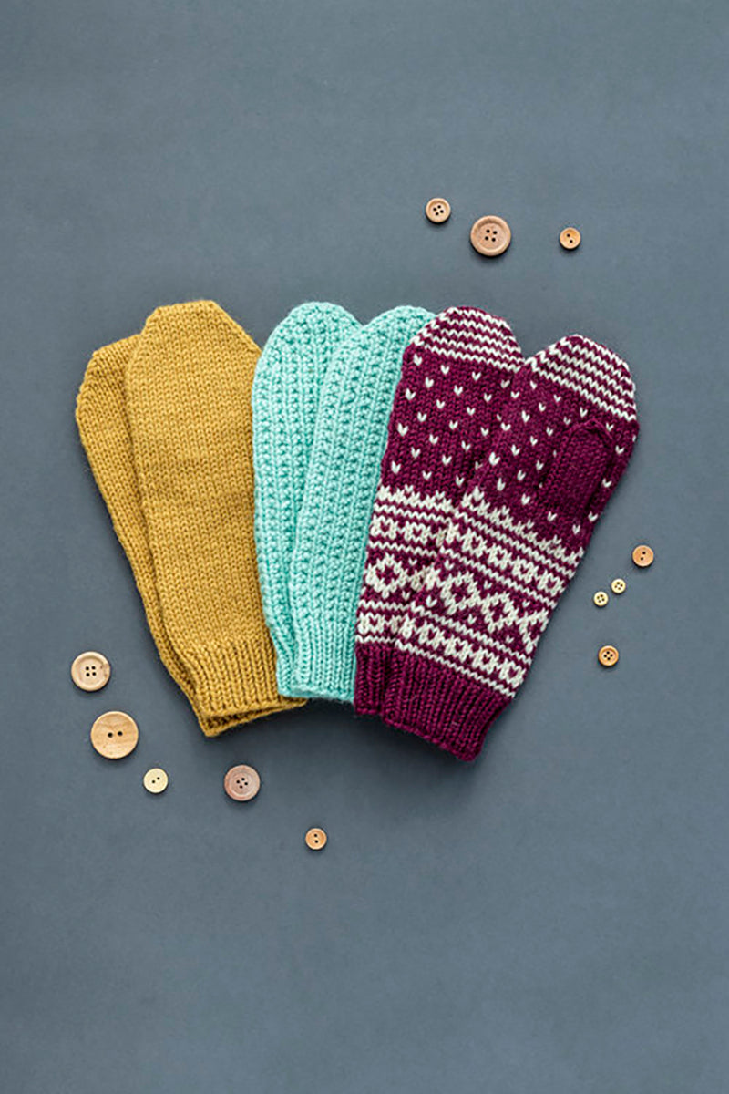 Kelbourne Woolens Building Blocks Mittens Pattern Collection - PDF Download: Easy, Intermediate & Advanced Knitting Patterns