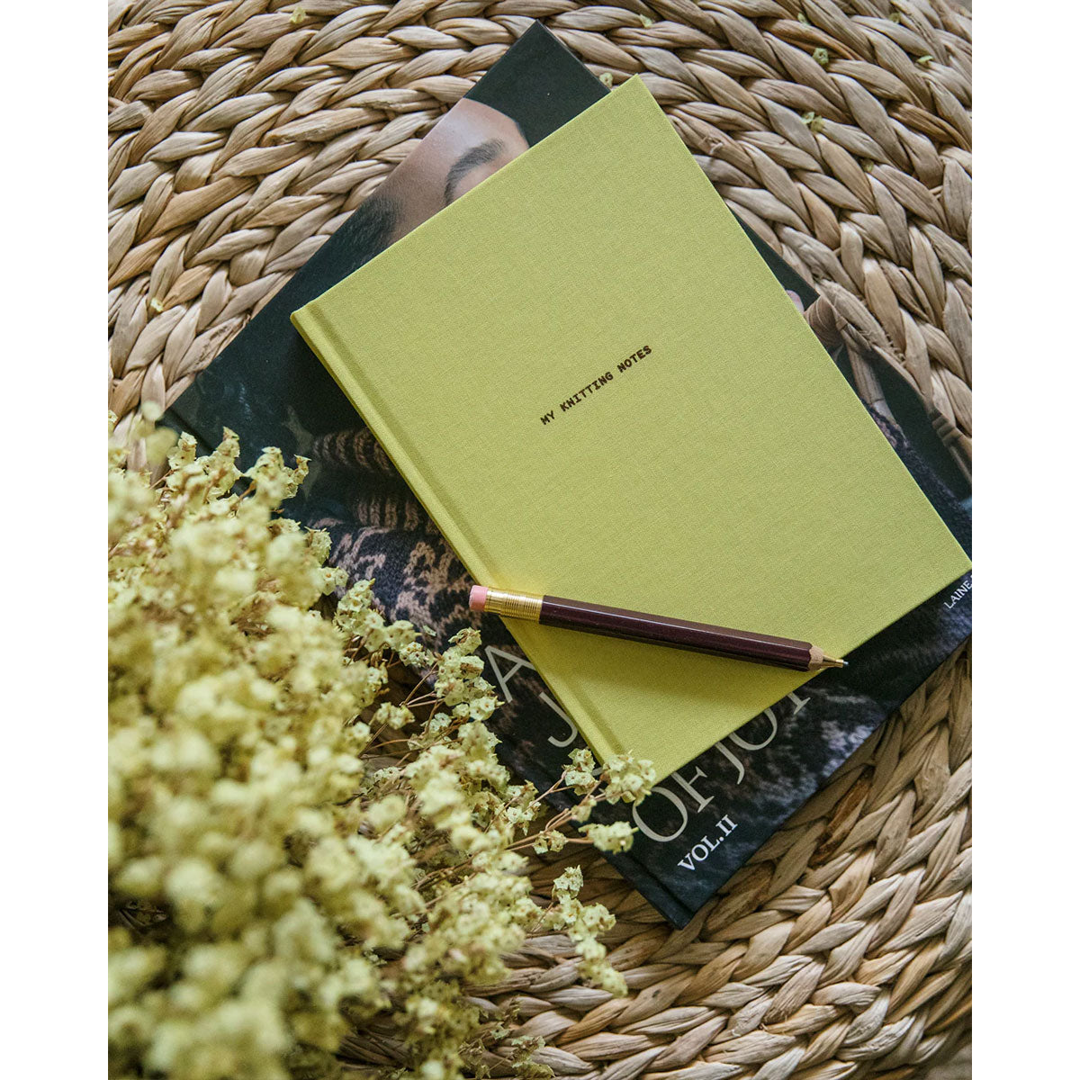 Laine Magazine My Knitting Notes - Stunning Yellow Mustard Color Notebook
