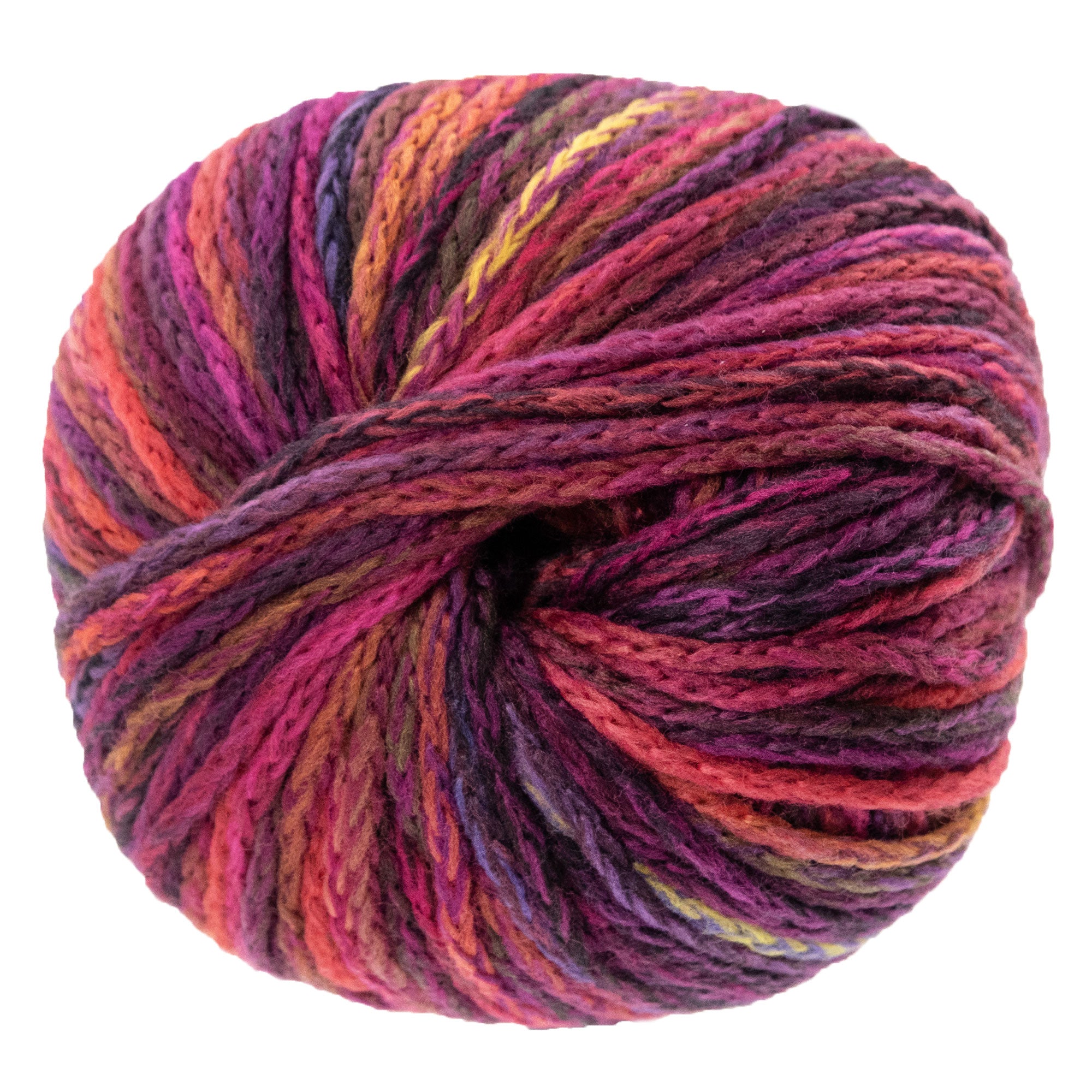 Lana Grossa Cool Merino Big Color Yarn - Stunning 401 Black Red/Violet/Pinks/Red/Yellow Green Blend