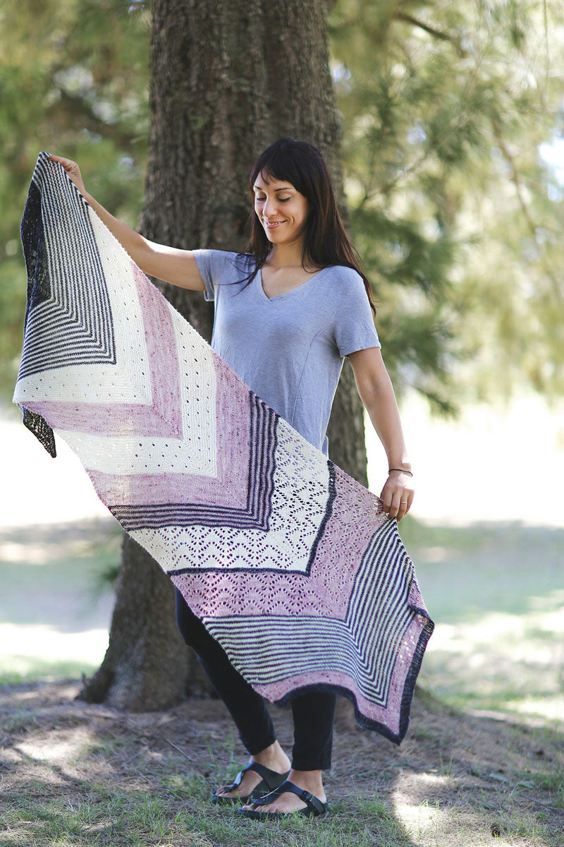 Hot Sale! Joji Locatelli Knit Patterns - Stylish Suburban Crescent Shawl