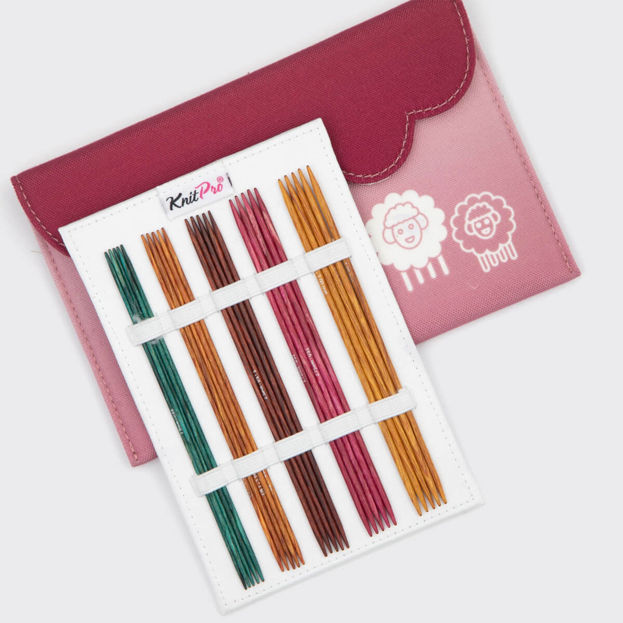 KnitPro Dreamz Double Point Needle Starter Sock Set - 6' Length, 5 Popular Smaller Sizes (US 0, 1.5, 2.5, 4 & 6)