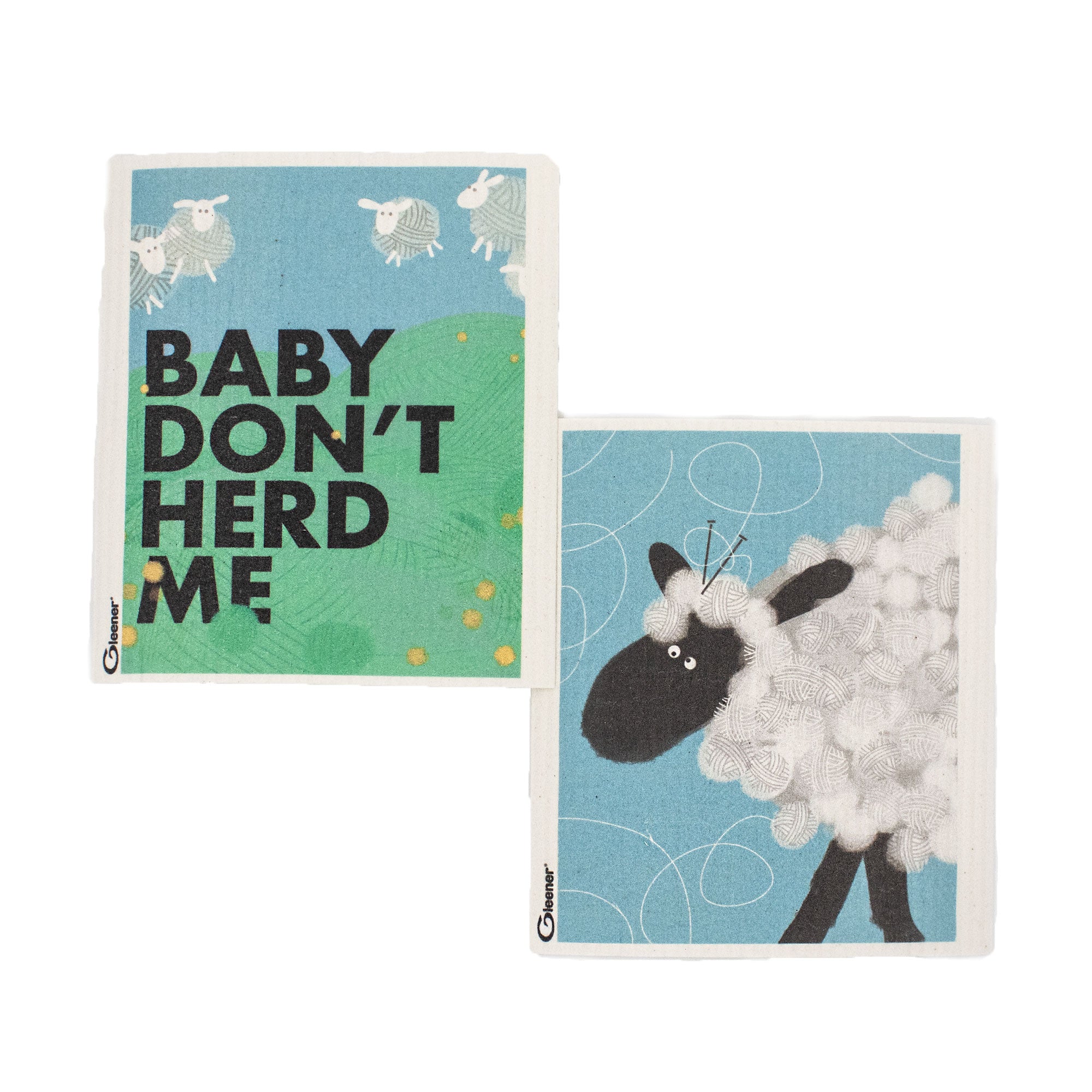 Gleener Super Eco-Friendly Yarn-Design Reusable Cleaning Cloth - Baby Don't Herd Me
