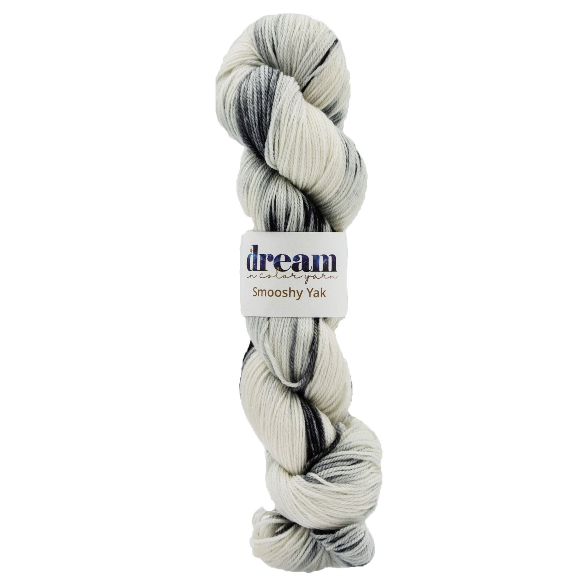 Dream in Color Smooshy Yak Yarn - Exquisite Black & White Blend