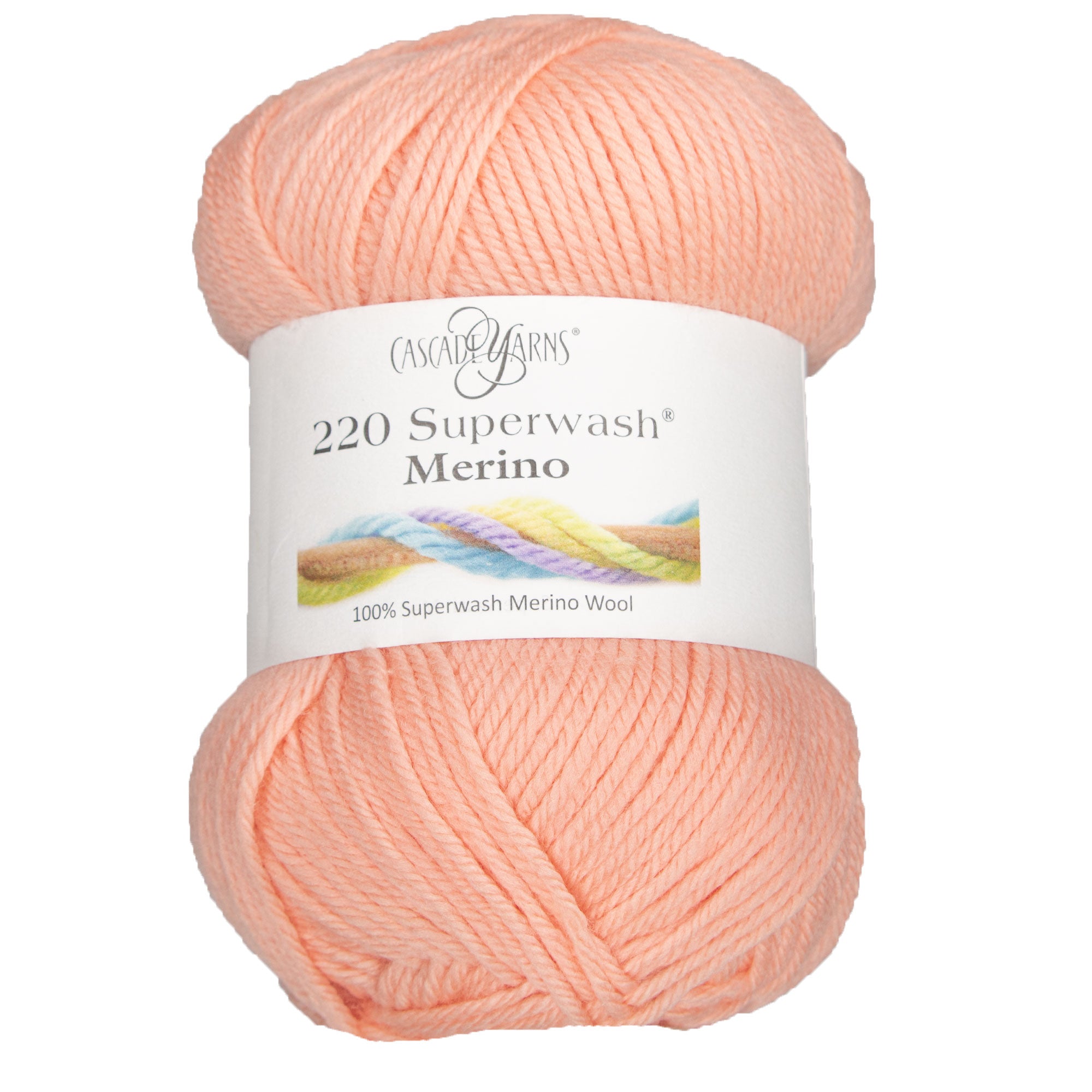 Cascade Yarns 220 Superwash Merino Yarn - Premium 100 - gram Hank in 121 Apricot Ice