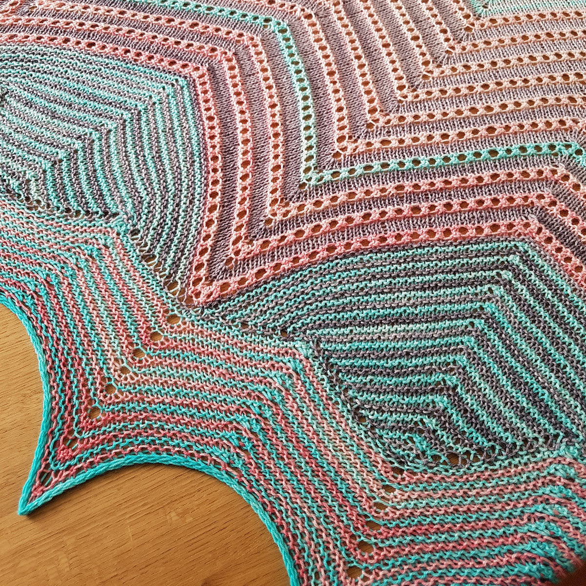 Julie Knits in Paris Pattern Collection - Chevronne Shawl Pattern - PDF Download for Beginners