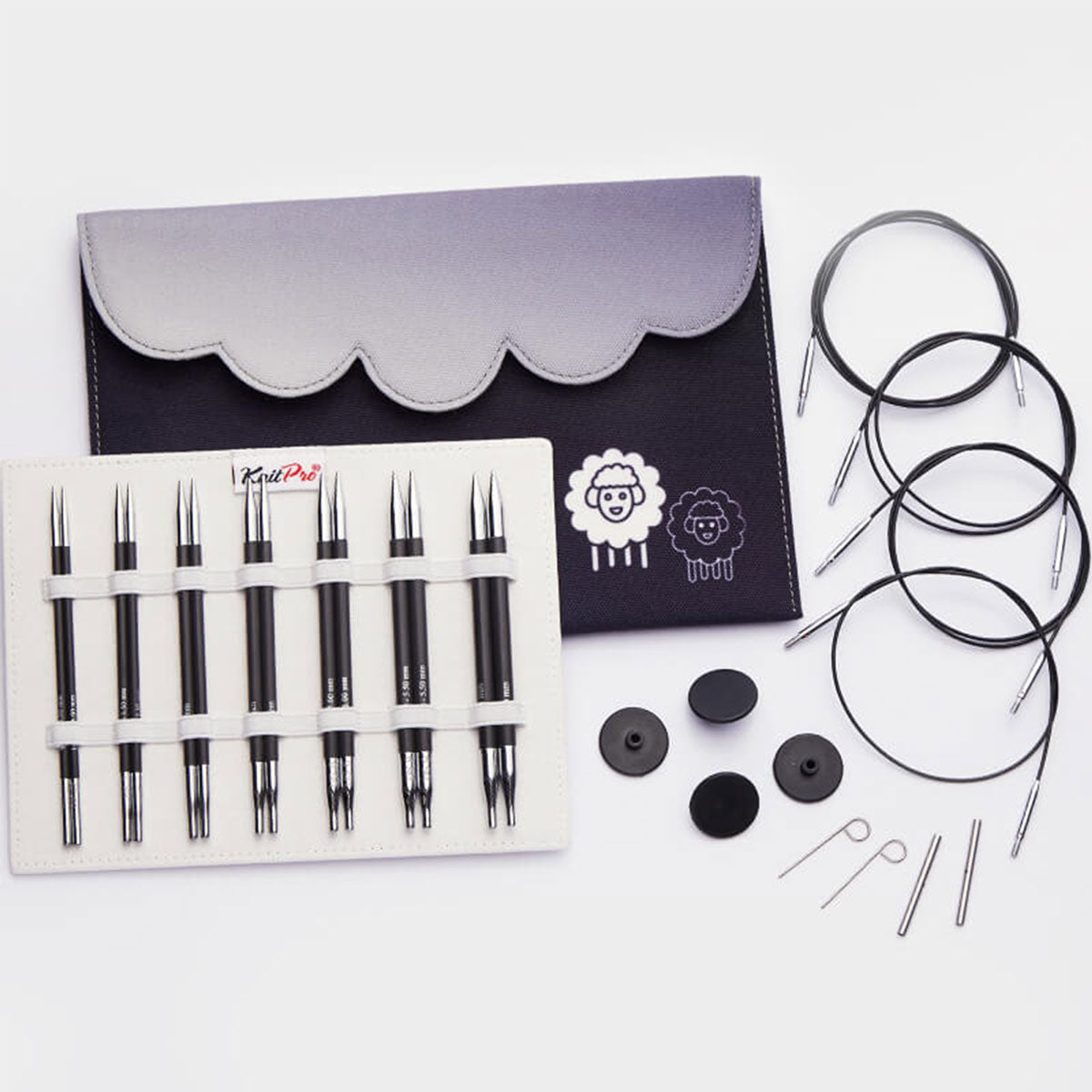 KnitPro Karbonz Interchangeable Midi Set - 5' High - Quality Knitting Needles Set
