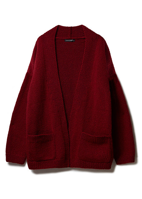 Lana Grossa Classici 27 Patterns - Men's 54 Jacket with Pockets in Dark Red - PDF Download