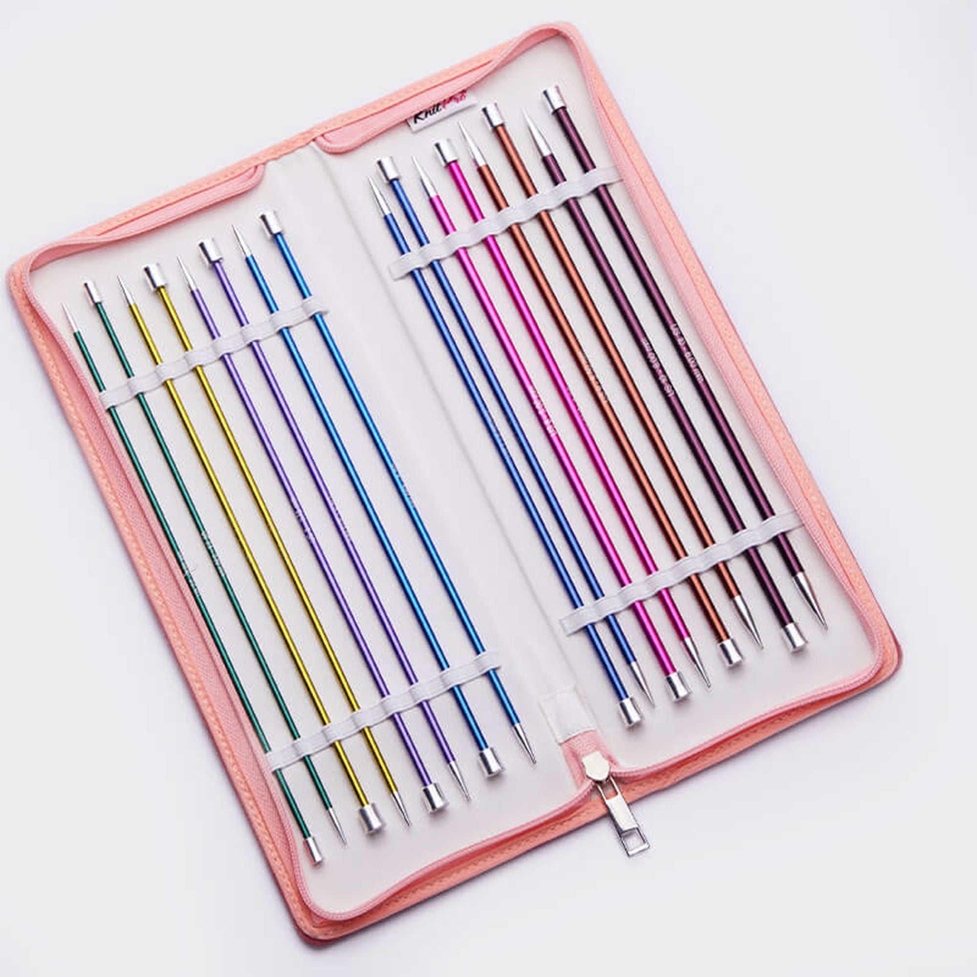 KnitPro Zing Single Pointed Needle Sets - 14-Inch Single Point Needle Set with Various Sizes