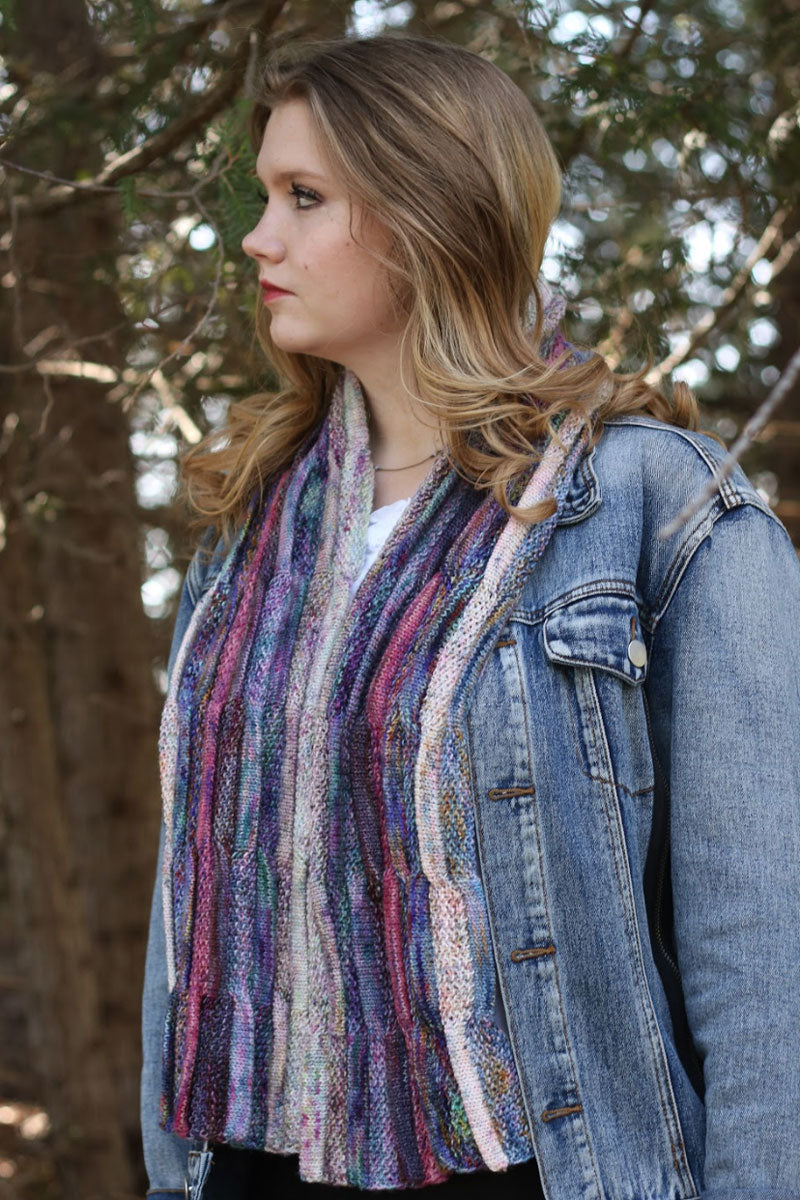 Exclusive Koigu Pencil Box Patterns in Silent Purple - Instant PDF Download