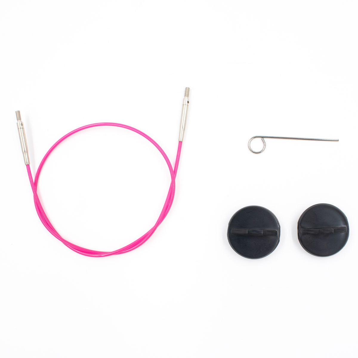 LYKKE Crafts Vibrant Pink Interchangeable Needle Cords - 24/60 cm [Compatible with 5 Tips]