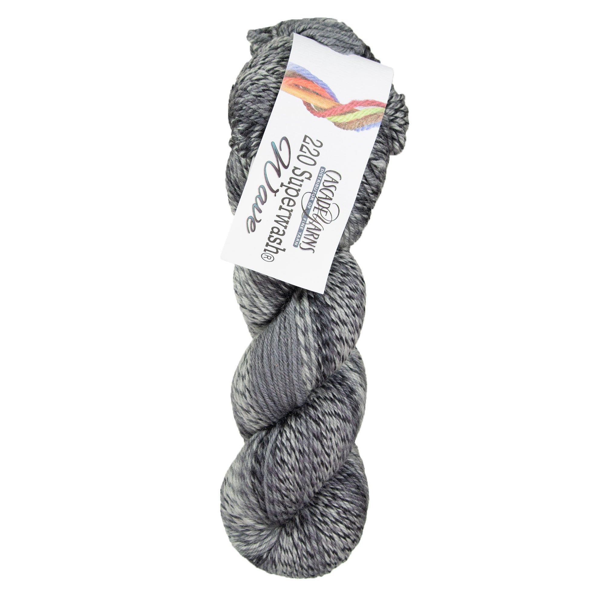 Cascade Yarns 220 Superwash Wave DK - Weight Yarn with Color Shift Effect - 110 Graphite