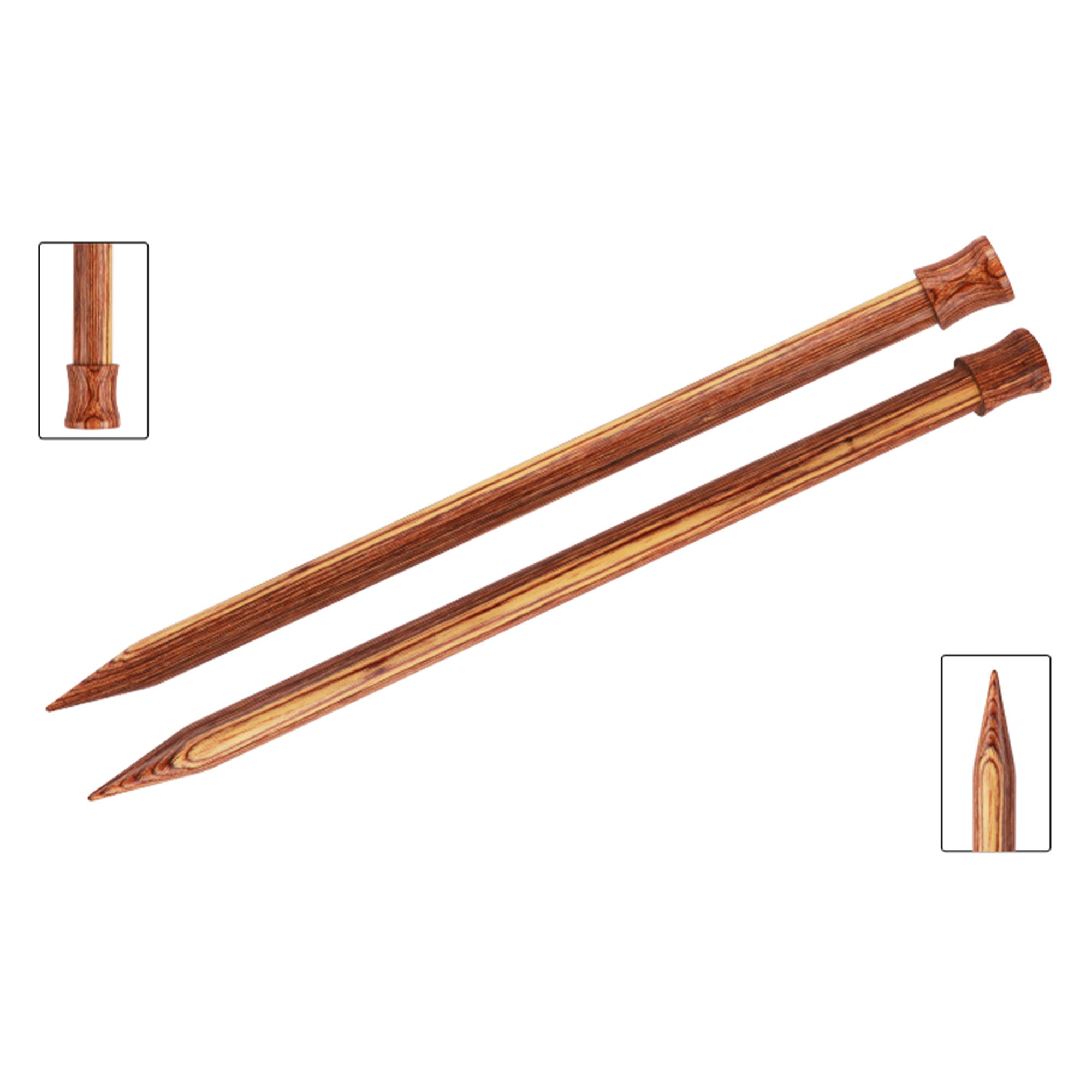 KnitPro Ginger Single Points Knitting Needles - Premium US 13 (9.0mm) - Pack of 10
