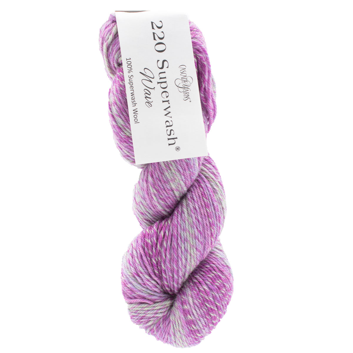 Cascade Yarns 220 Superwash Wave DK-Weight Yarn - 128 Orchid with Stunning Color Shift