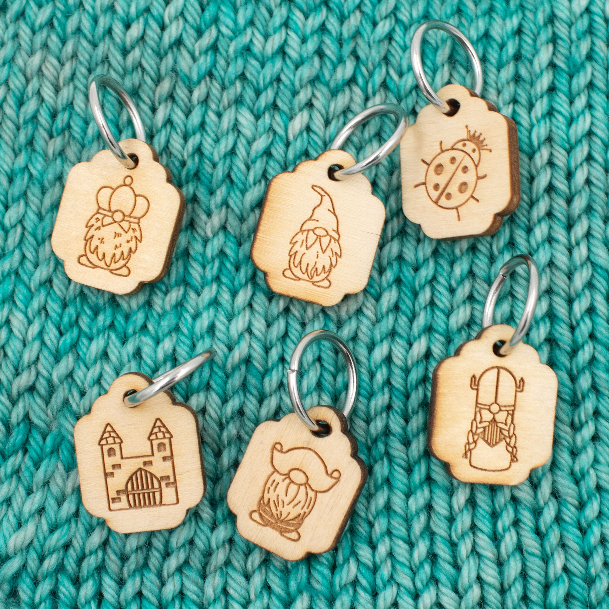 Katrinkles Colorful Stitch Markers - Adorable Gnomes