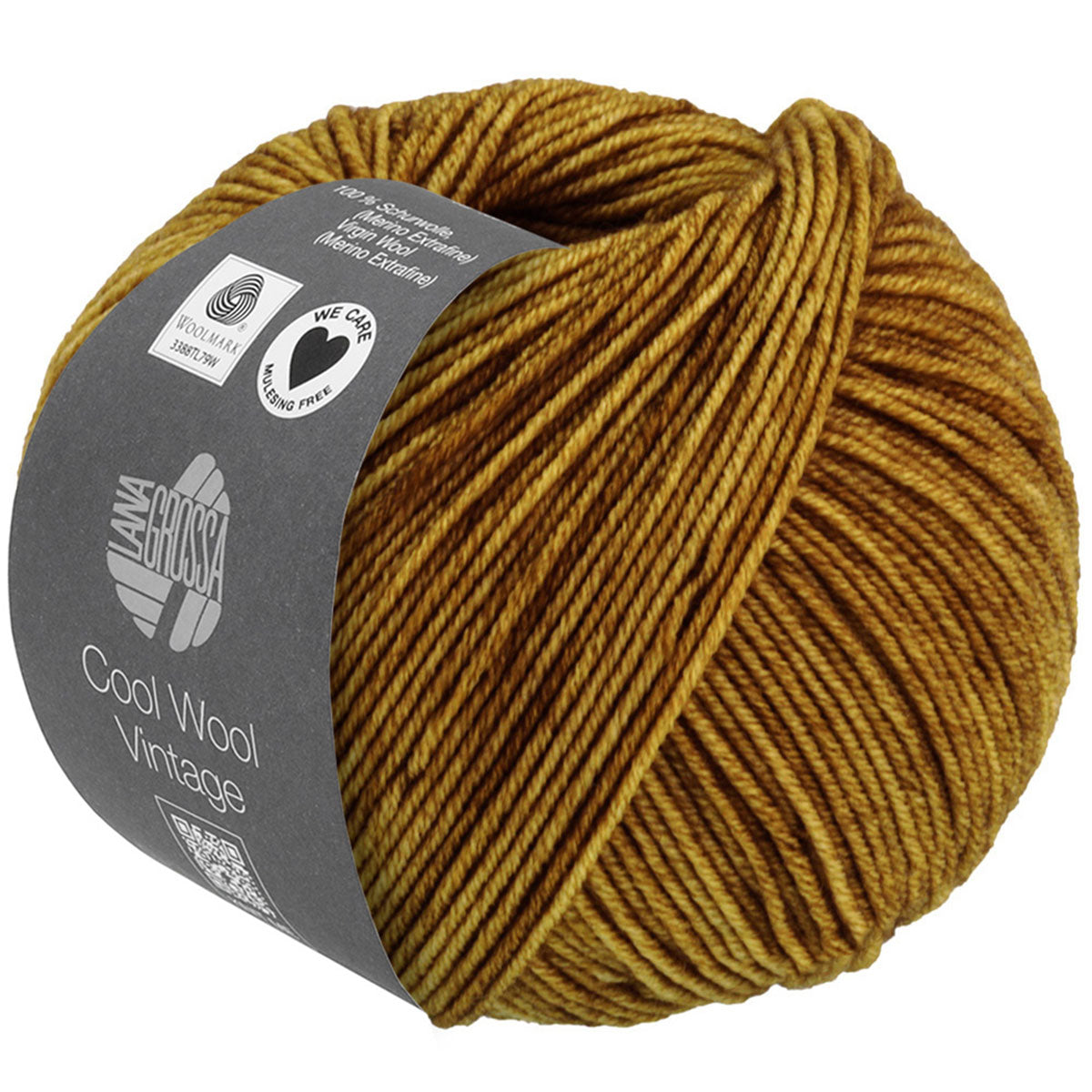 Lana Grossa Premium Cool Wool Vintage Yarn - 7362 Mustard