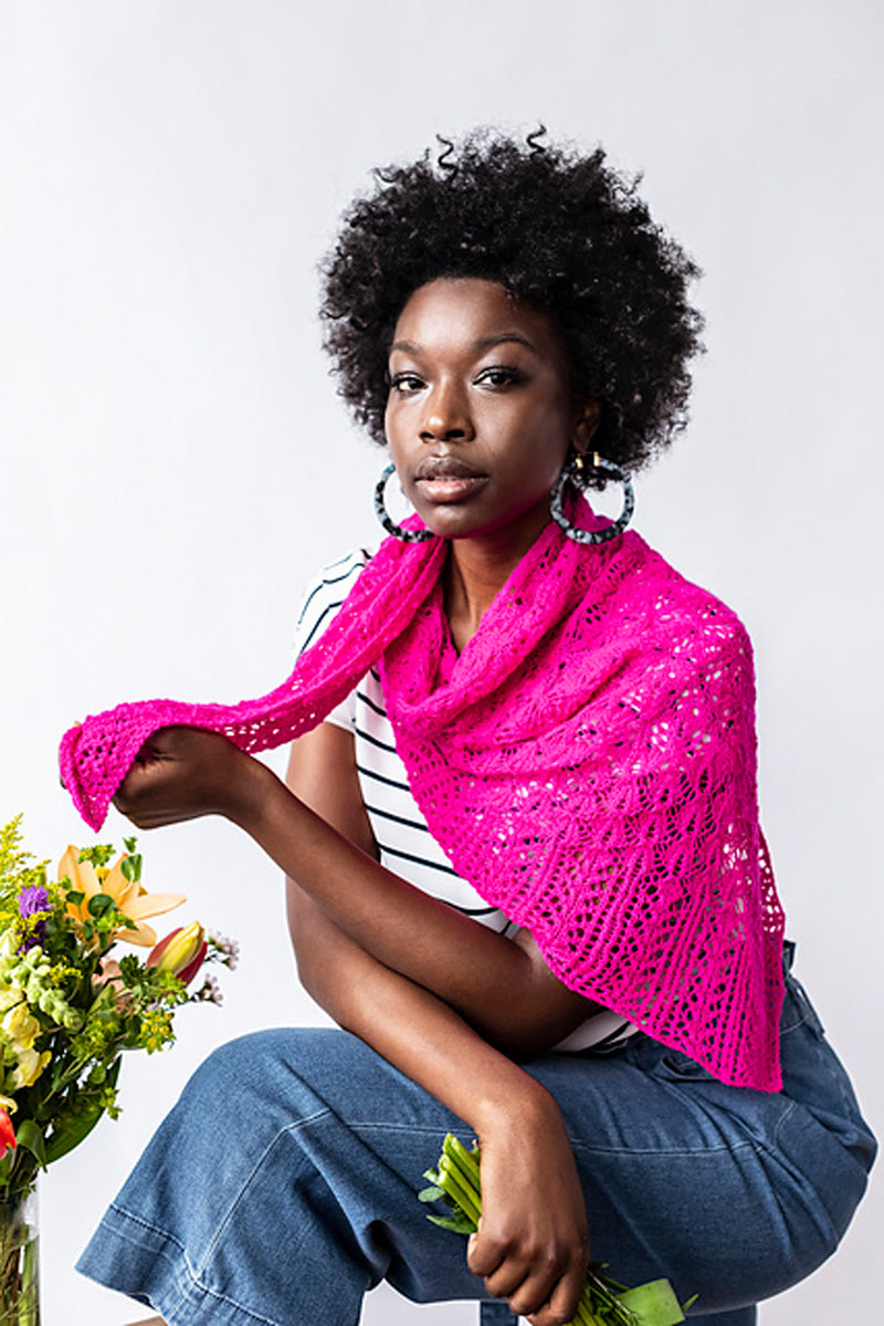 Kelbourne Woolens Exclusive Parquet Pattern Collection - Triangular Lace Shawl PDF Download