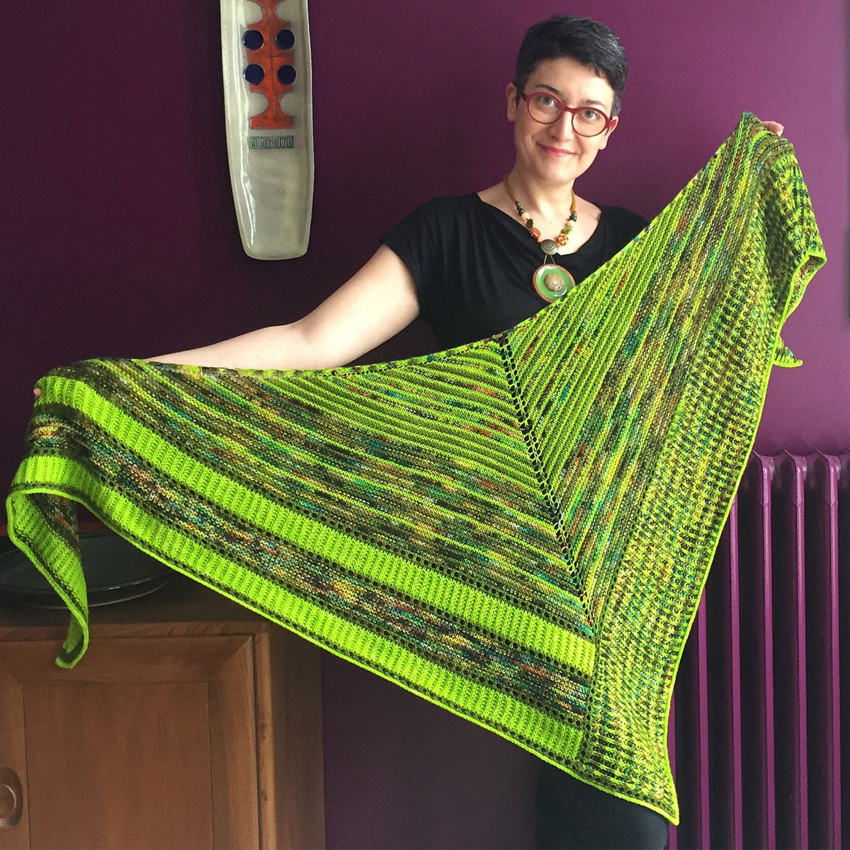 Julie Knits in Paris Pattern Collection - Naked Dandy Triangular Shawl Pattern - PDF Download
