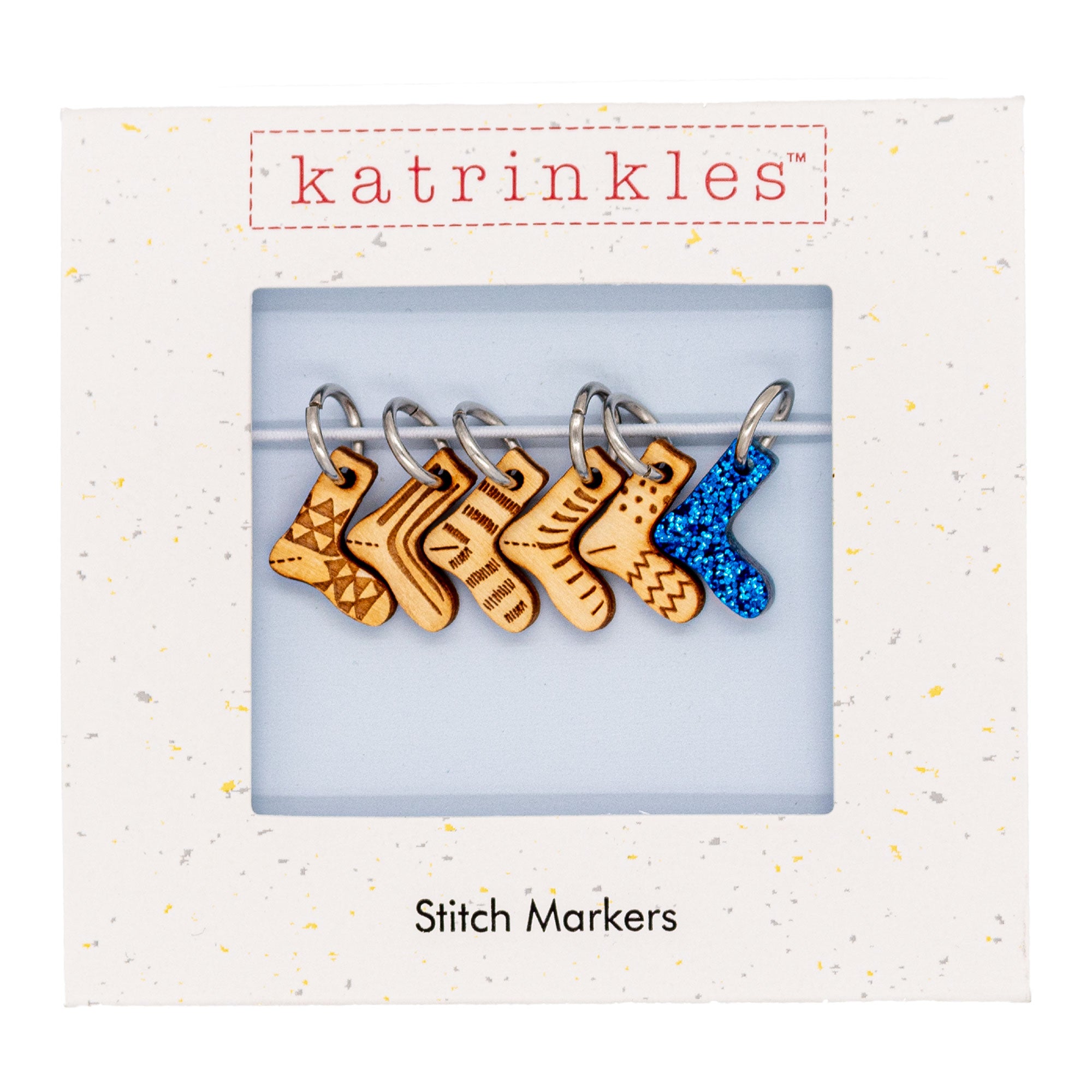 Charming Katrinkles Stitch Markers - Adorable Tiny Socks