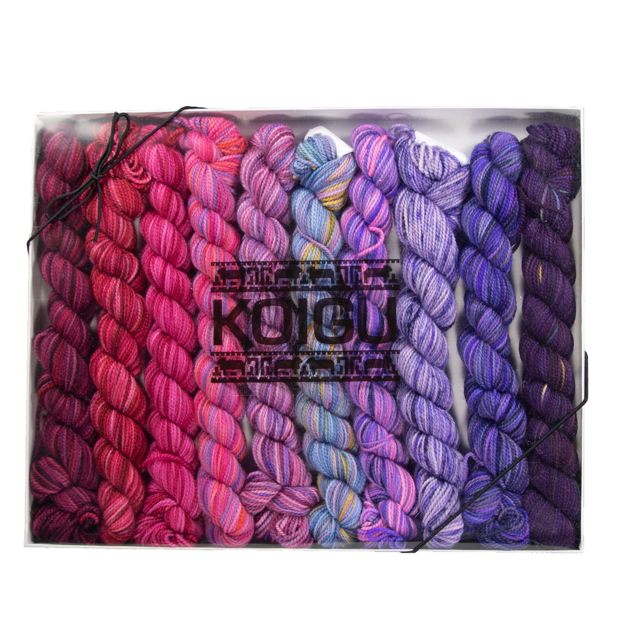 Koigu Hand - Painted Pencil Box Yarn for Venation Shawl in Stunning Forest Fruit Color