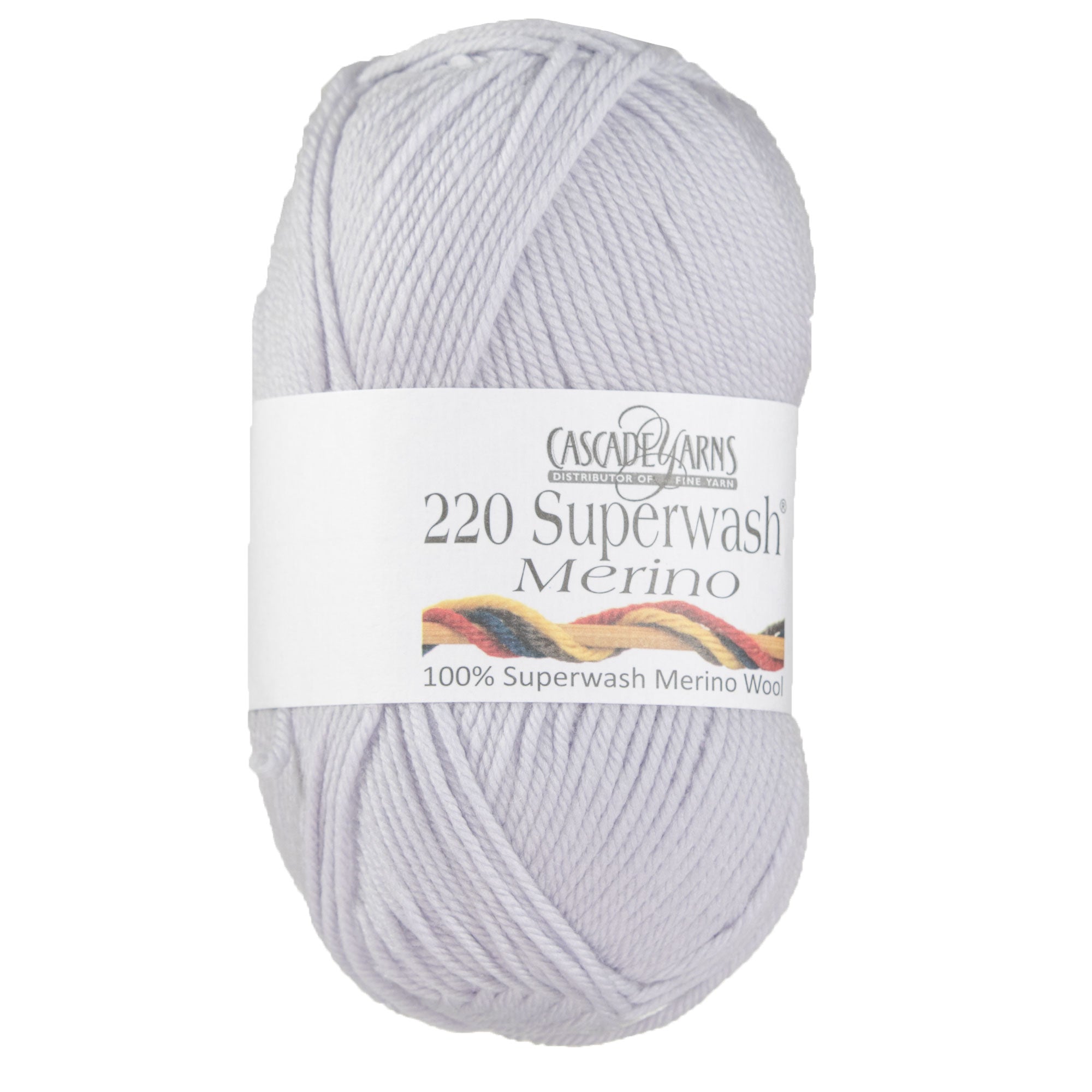 Cascade Yarns 220 Superwash Merino Yarn - Premium 100g Hank in 064 Glacier Grey
