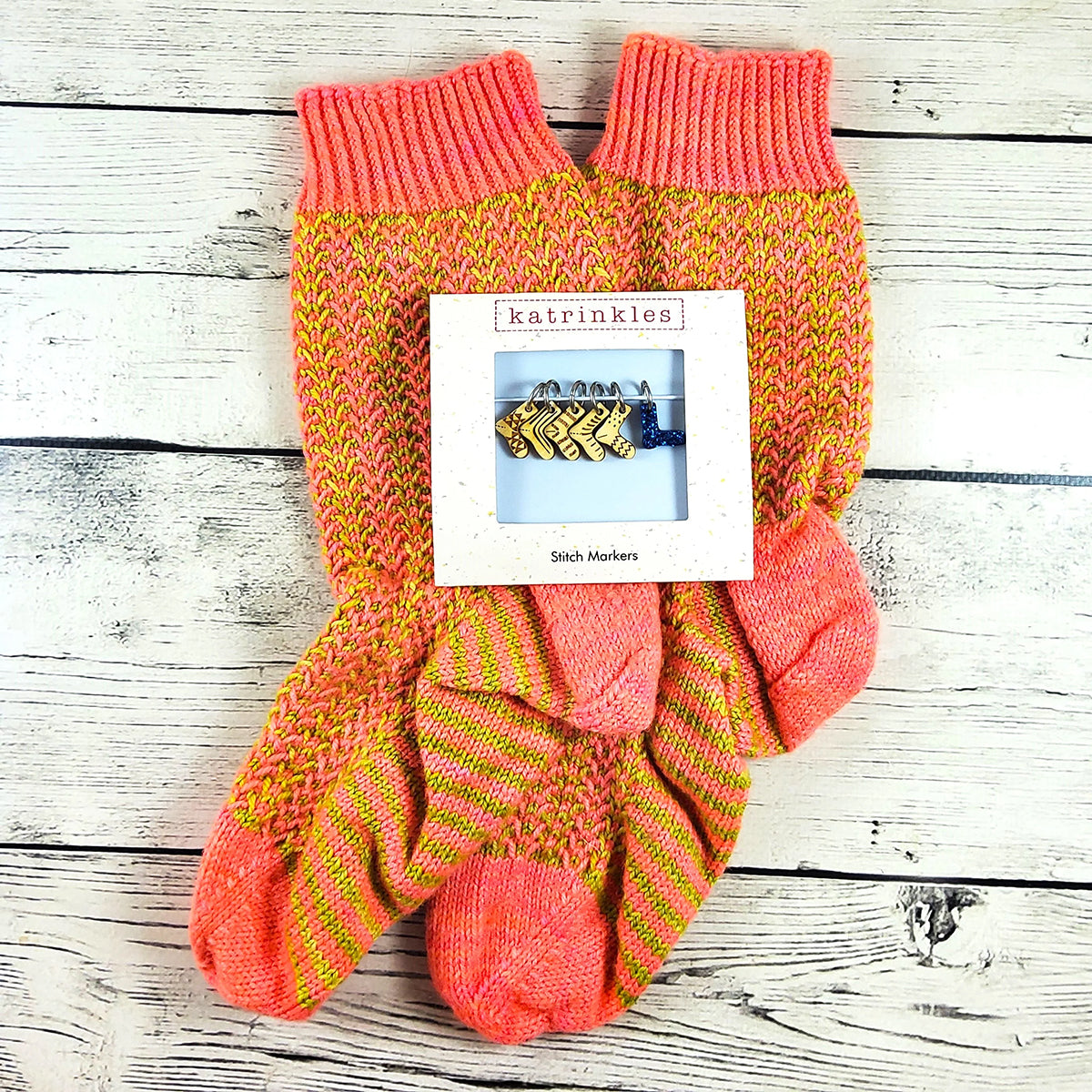 Charming Katrinkles Stitch Markers - Adorable Tiny Socks