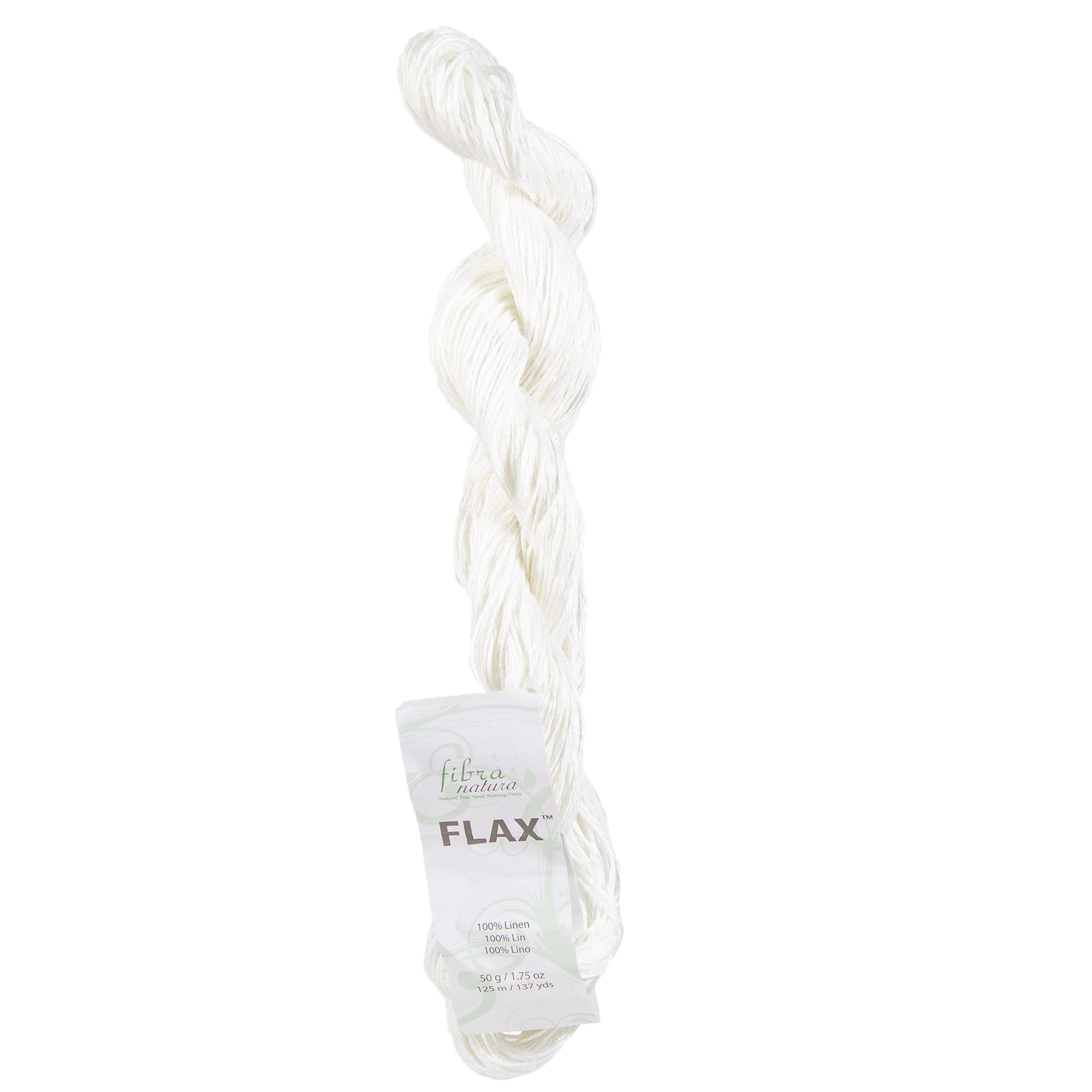 Fibra Natura Premium Flax Yarn - 014 White for Home Decor and Accessories