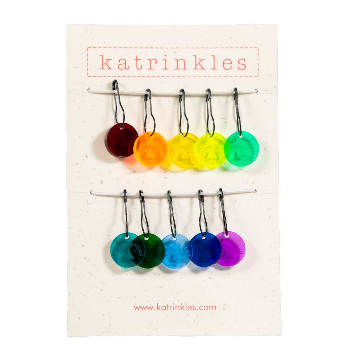 Limited Edition Madelinetosh 10-pack Katrinkles Stitch Markers - Ideal for Crafting Enthusiasts