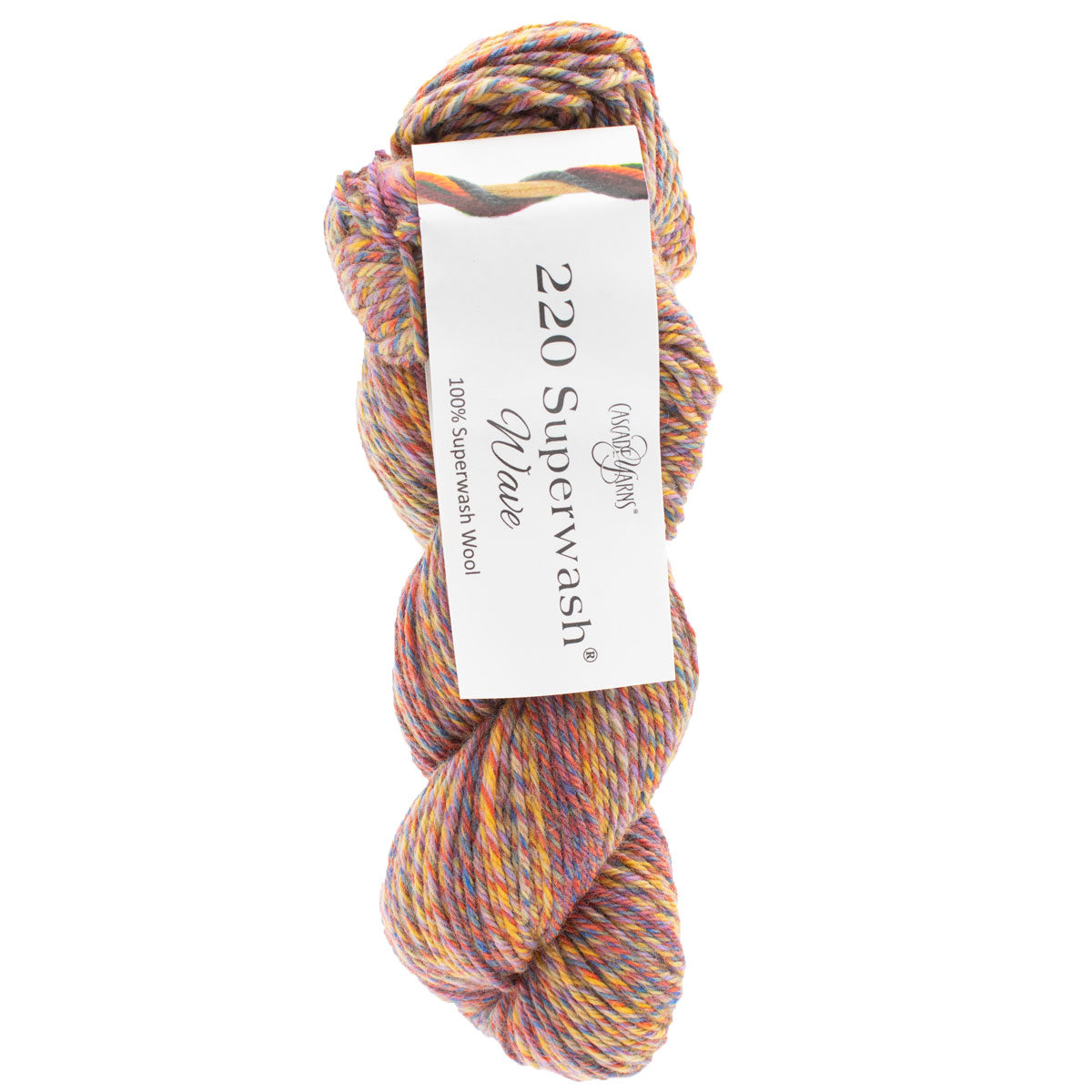 Cascade Yarns 220 Superwash Wave DK Yarn - 124 Beach Sunset with Stunning Color Shift