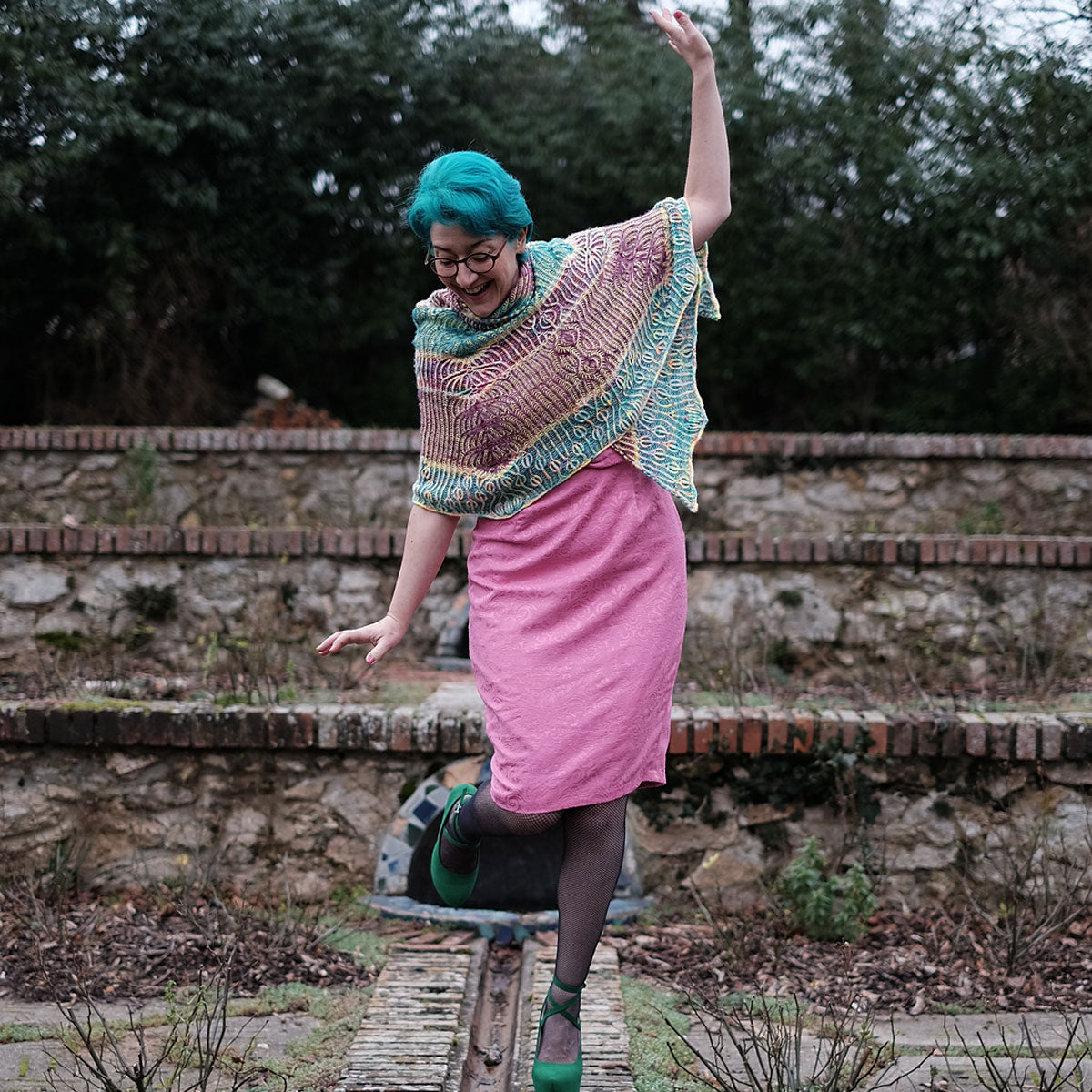Julie Knits in Paris Pattern Collection - Gaga For Ewe Reversible Shawl Patterns - PDF Download