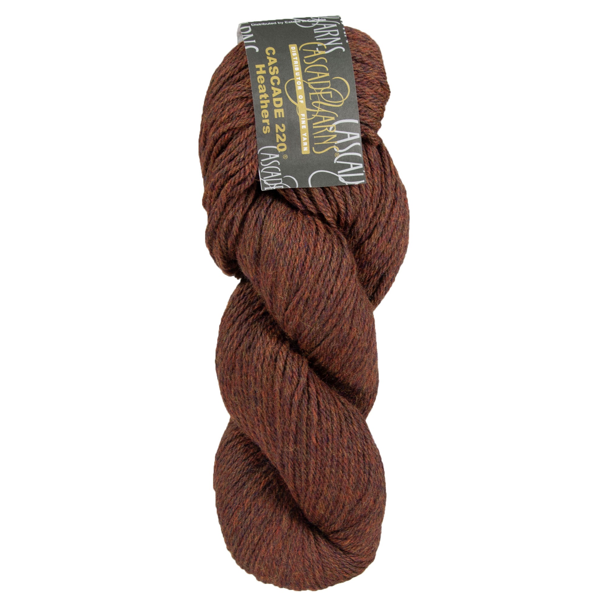 Cascade 220 Yarn - 9656 Burnt Sienna Heather: High - Quality Peruvian Highland Wool for Crafting