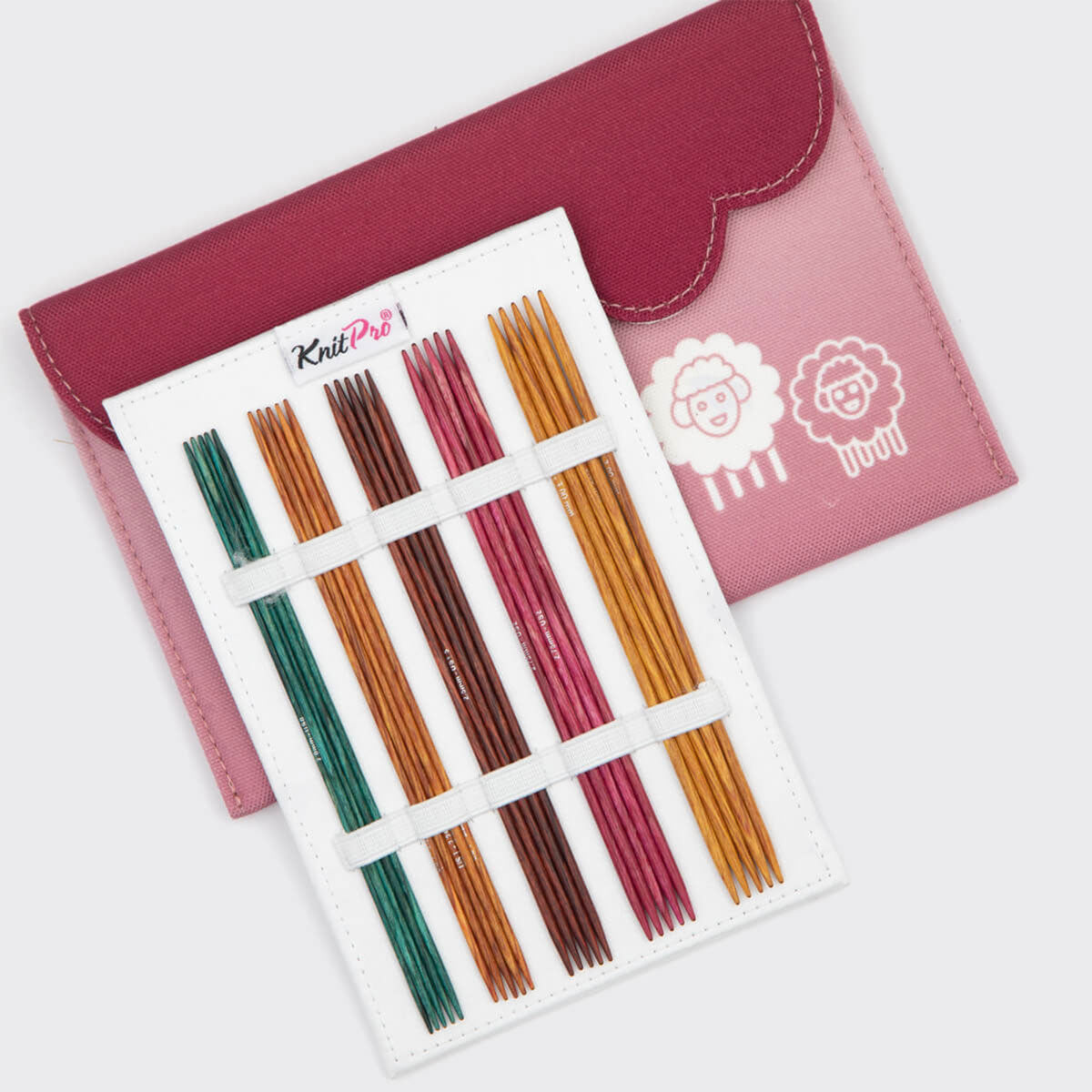 KnitPro Dreamz Double Point Needle Starter Sock Set - 6' Length, 5 Popular Smaller Sizes (US 0, 1.5, 2.5, 4 & 6)