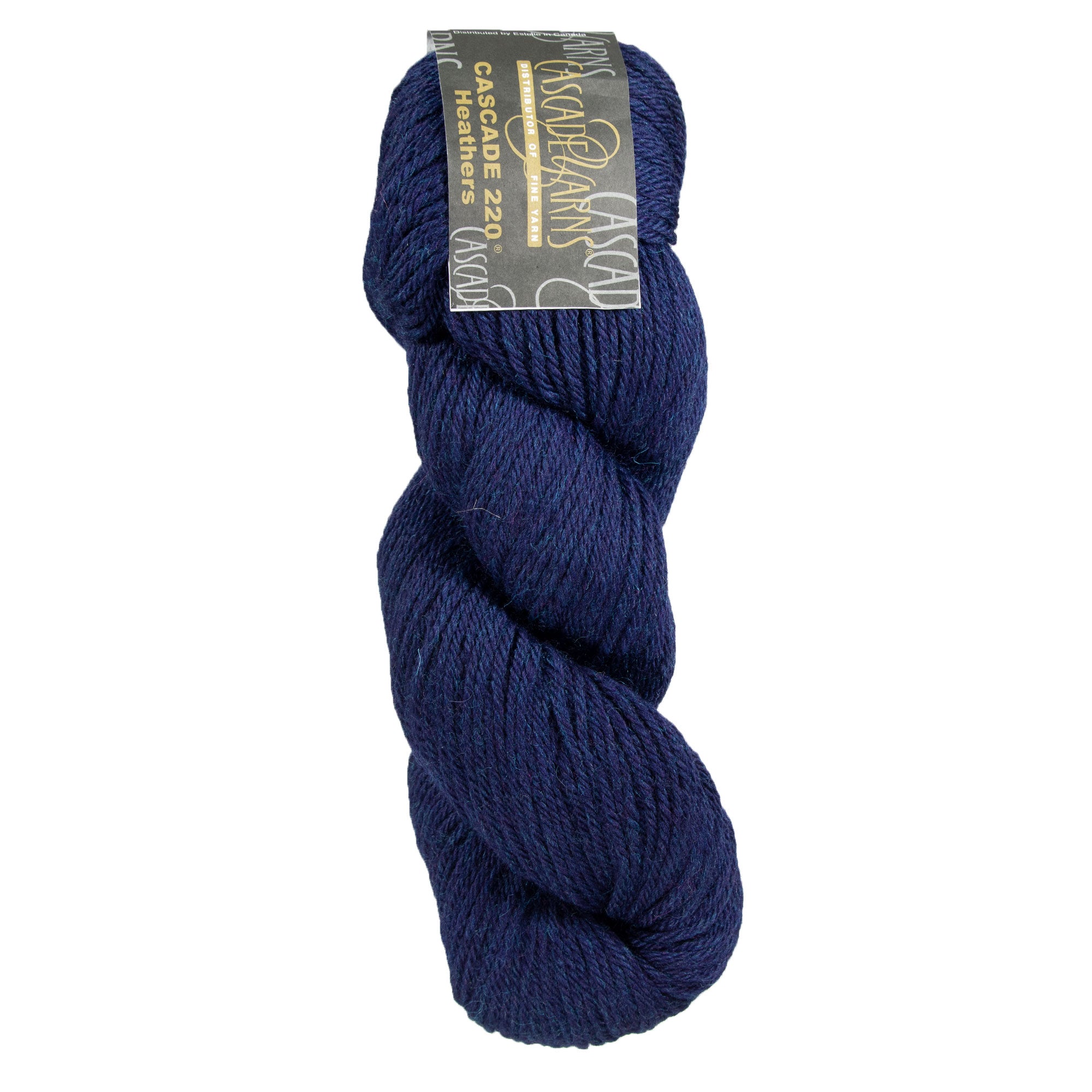 Cascade 220 Yarn - 9449 Midnight Heather: Durable, Soft, and Affordable Peruvian Highland Wool