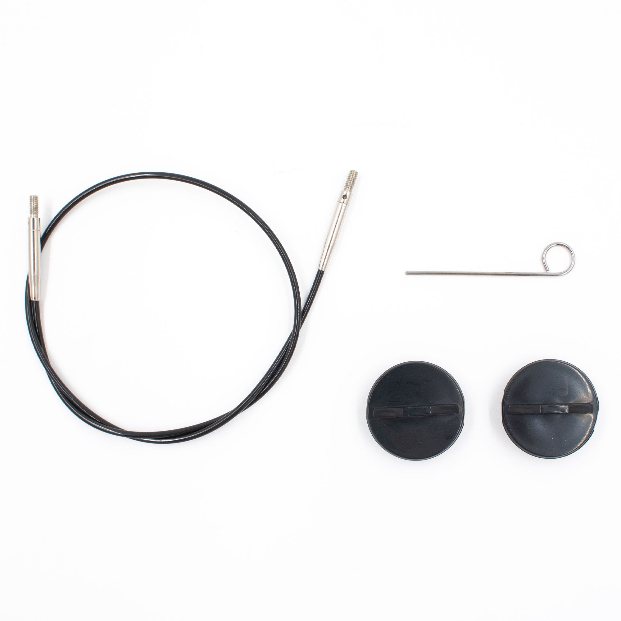 LYKKE Crafts Premium Interchangeable Needle Cords - Stylish Black - 16/40 cm [Compatible with 3.5 Tips]