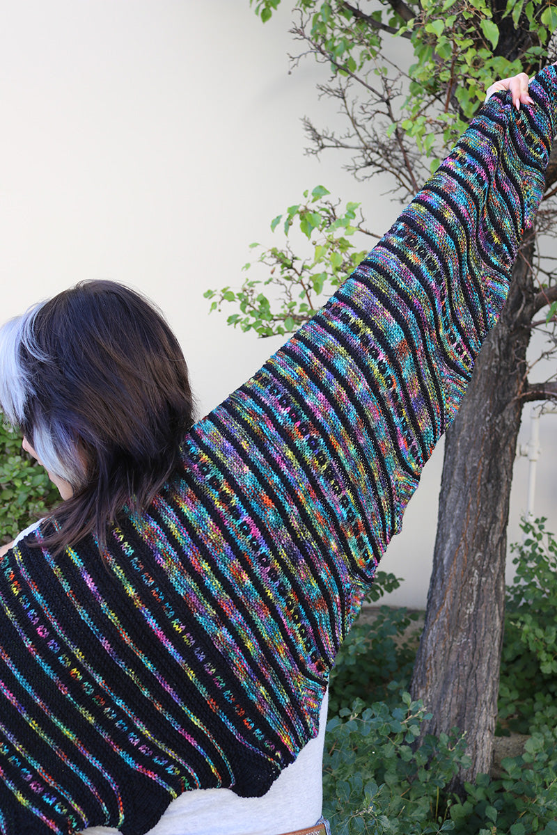 Jimmy Beans Wool PDF Patterns - Colorful Kaleido Shawl PDF Download