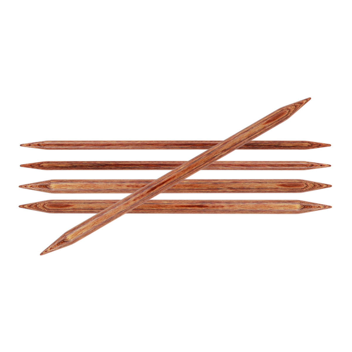 KnitPro Ginger Double Pointed Needles - Premium US 10 (6.0mm) 6 Birchwood Knitting Needles