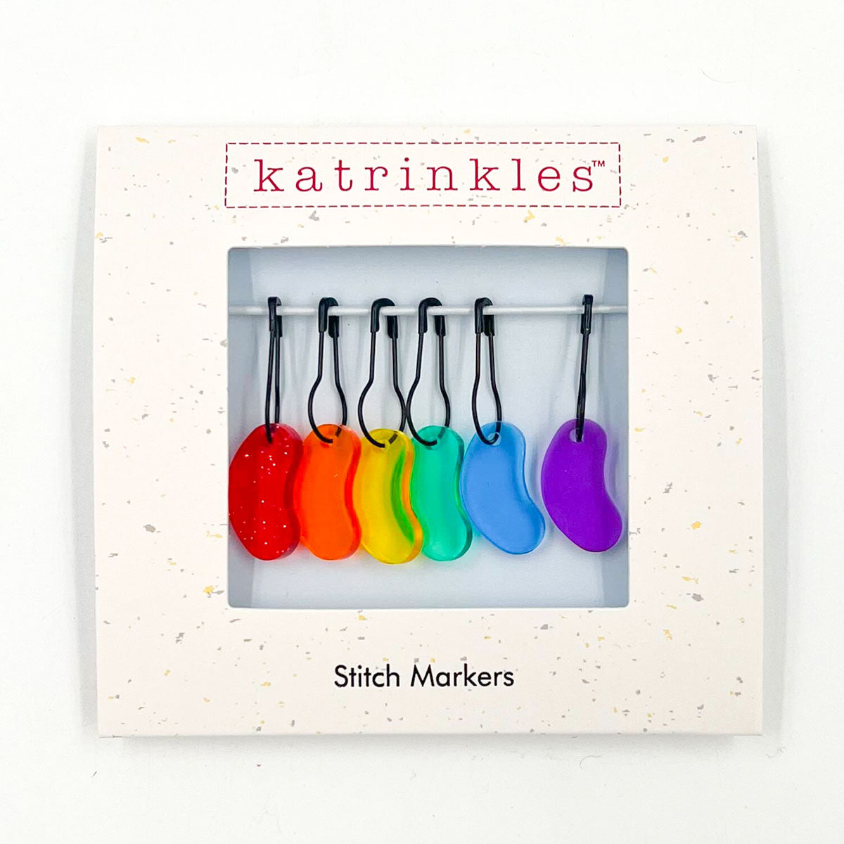 Exclusive Jimmy Beans Wool Katrinkles Stitch Markers - Acrylic & Bamboo Pins with Diverse Designs