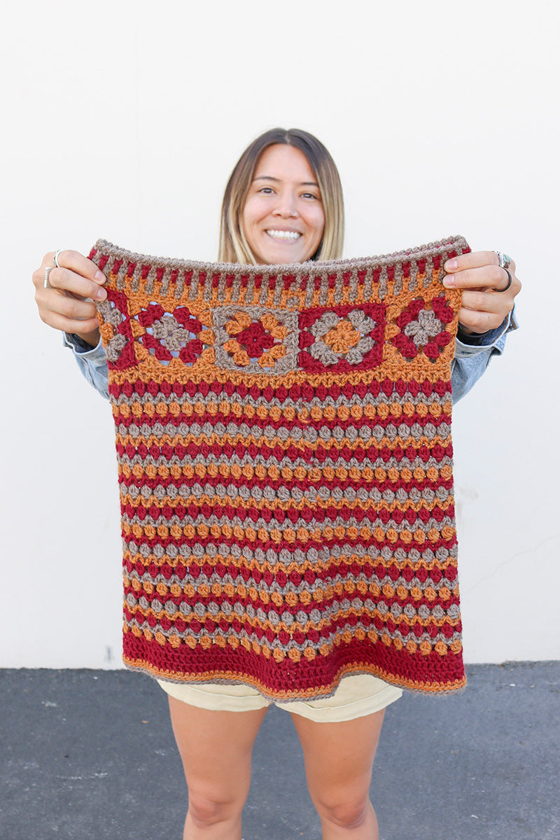 Jimmy Beans Wool SNYC Patterns - Exclusive Desert Ember Cowl PDF Download for 2023 Sierra Nevada Yarn Crawl