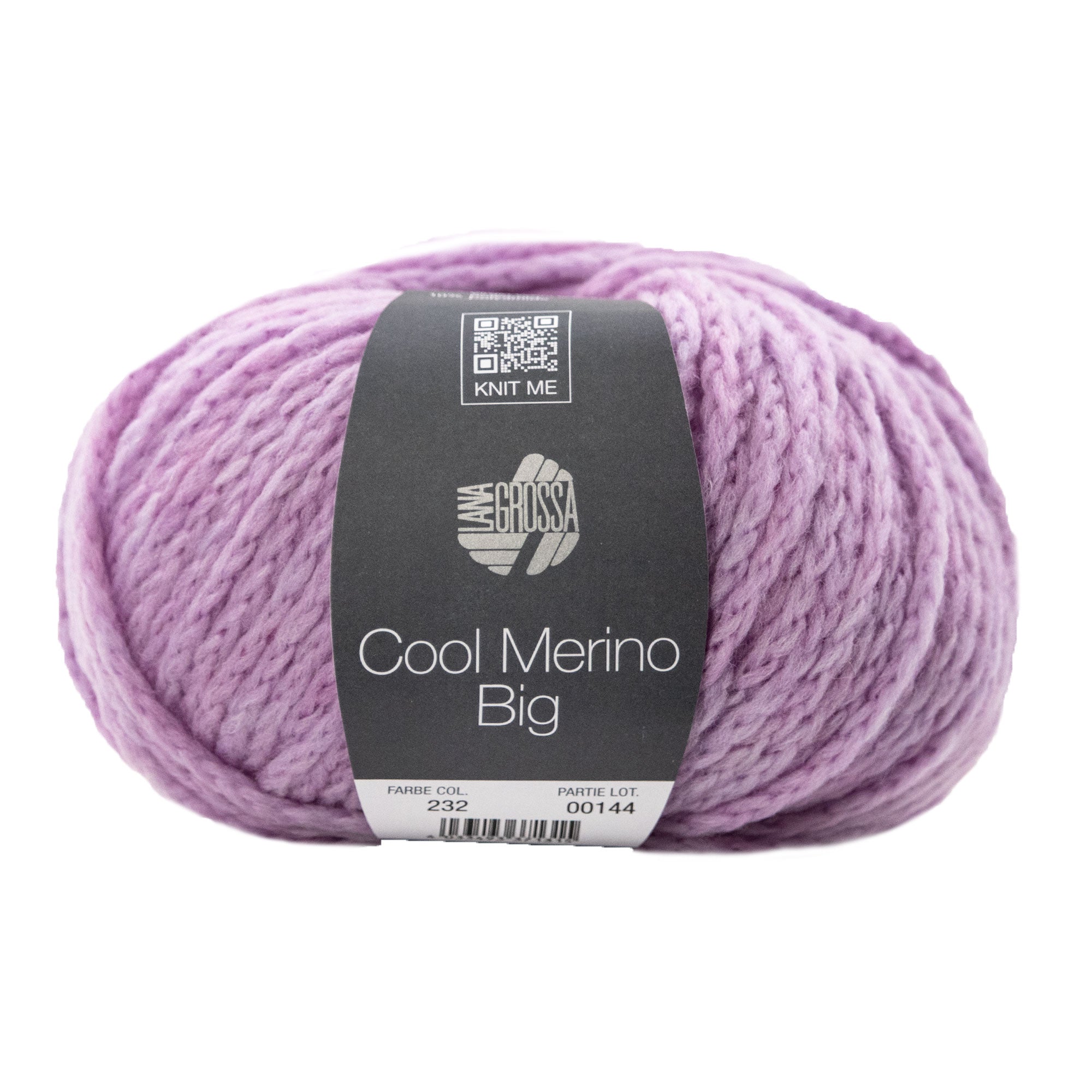 Lana Grossa Cool Merino Big Yarn - 232 Lilac: Soft and Fluffy Knitting Yarn