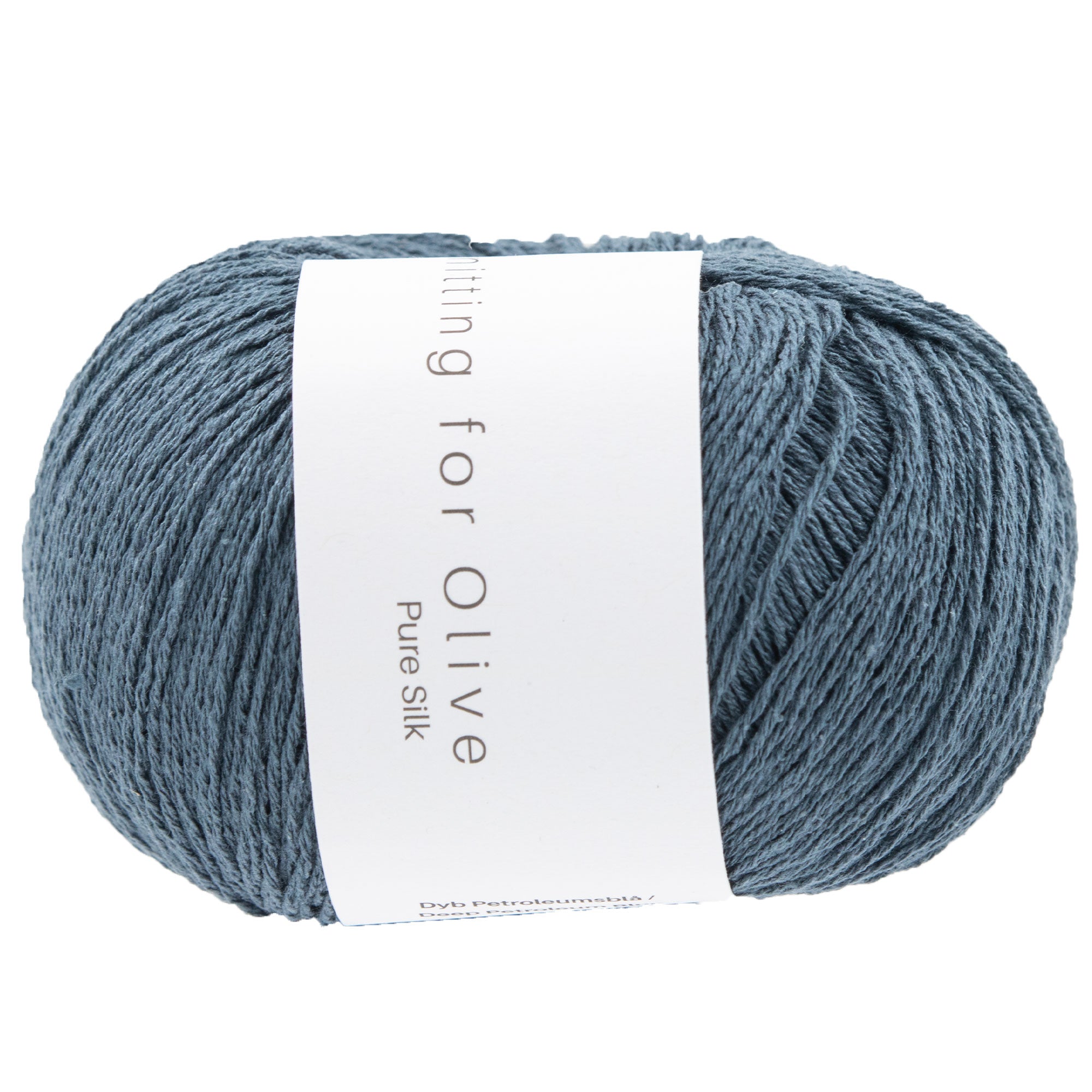 Eco - Chic Knitting for Olive Pure Silk Yarn in Deep Petroleum Blue