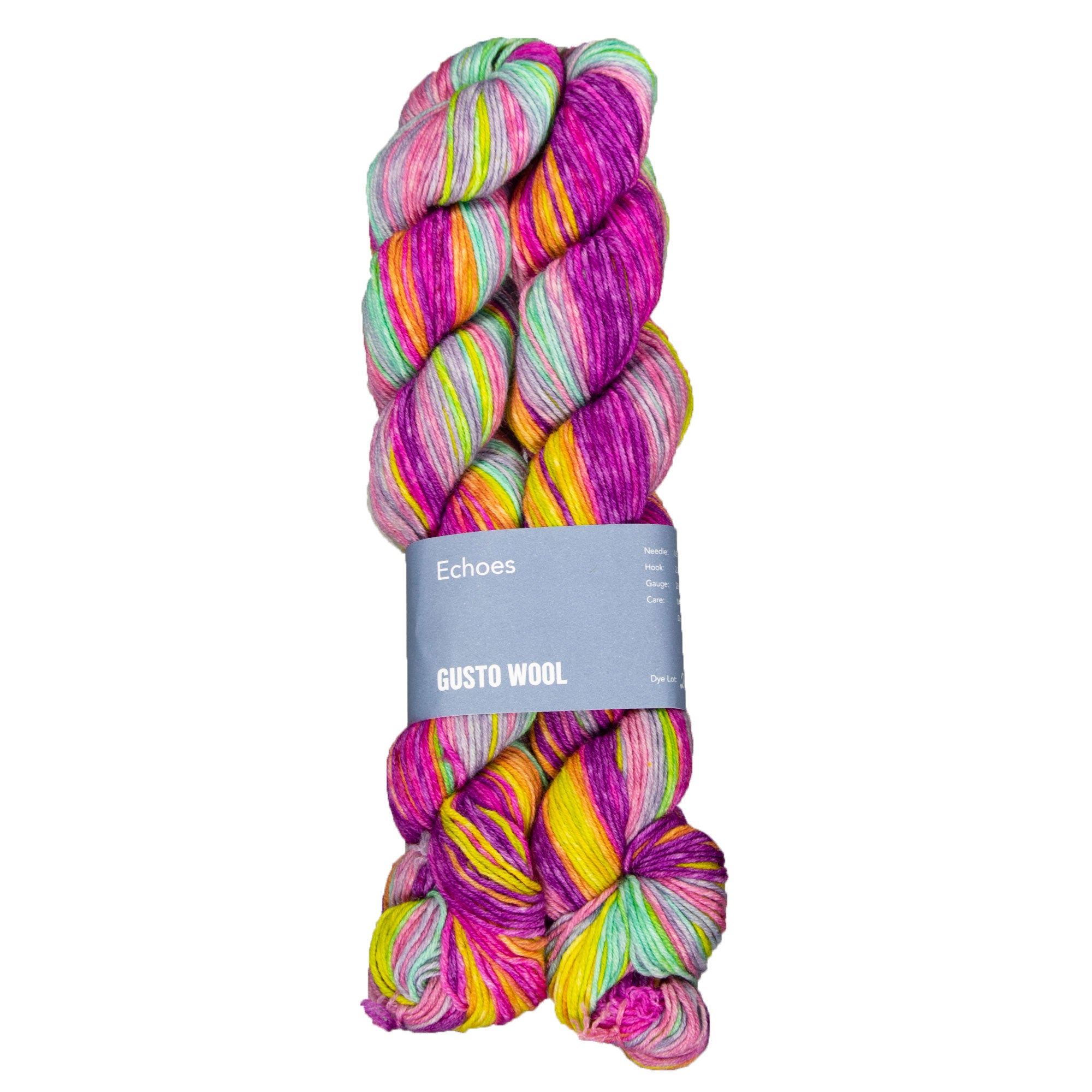 Gusto Wool Echoes Self - Striping Prismatic Sock Yarn - 1502