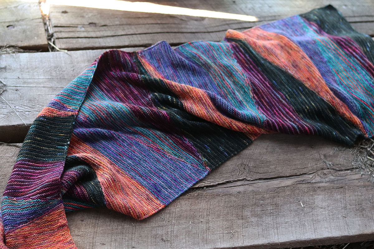Koigu Pencil Box Collection 3.0 Patterns - Stunning Tri Shawl PDF Download for Colorful Knitting Fun