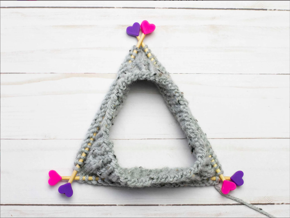 Fox & Pine Stitches Adorable Pink & Purple Hearts Stitch Stoppers/ Point Protector (Set of 6)