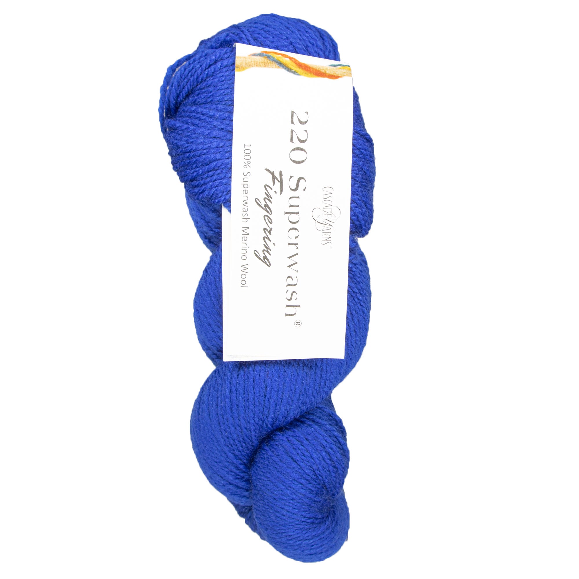 Cascade Yarns 220 Superwash Fingering Yarn in Stunning 48 Deep Ultramarine - Ideal for Colorful Fall/Winter Knits