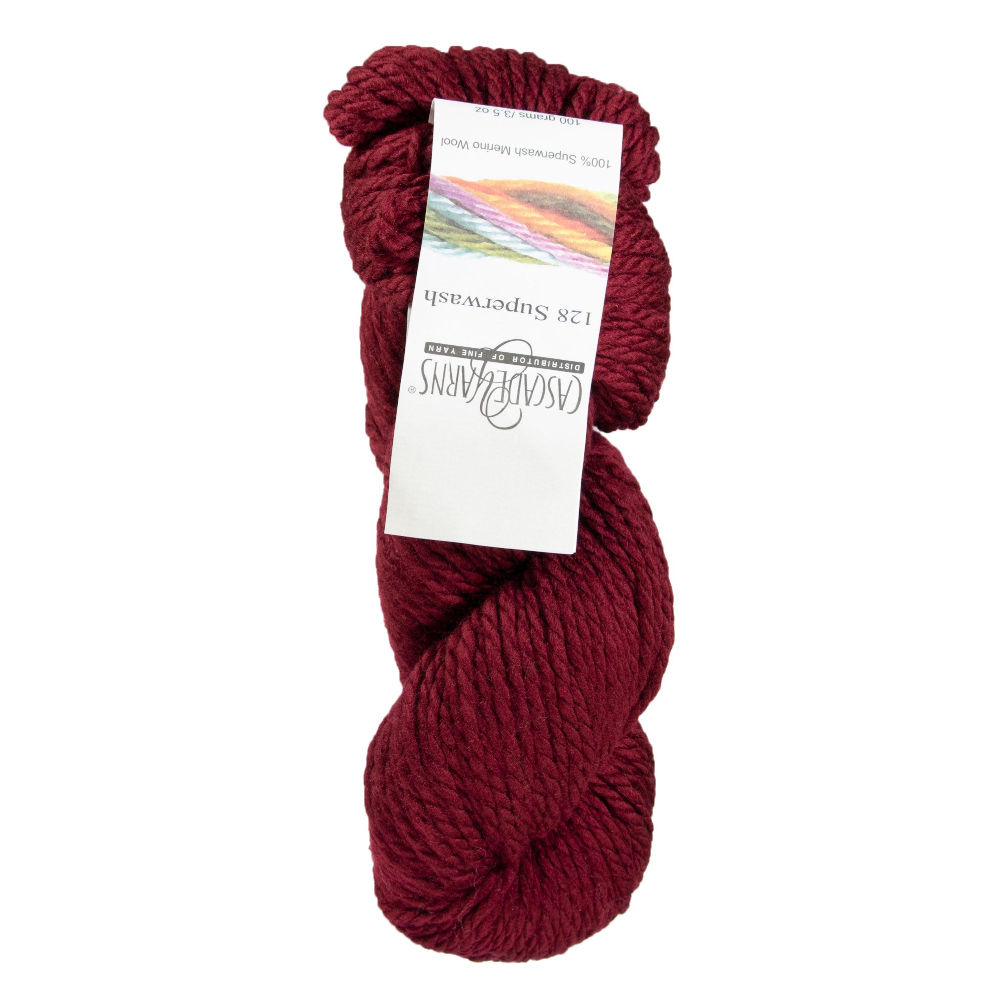 Cascade Yarns 128 Superwash Bulky Merino Wool Yarn - 855 Burgundy