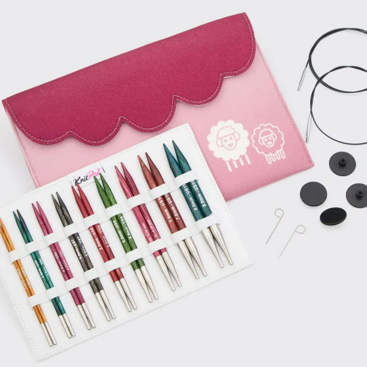KnitPro Dreamz Deluxe Interchangeable Needle Set with Popular Sizes for All Knitting Projects